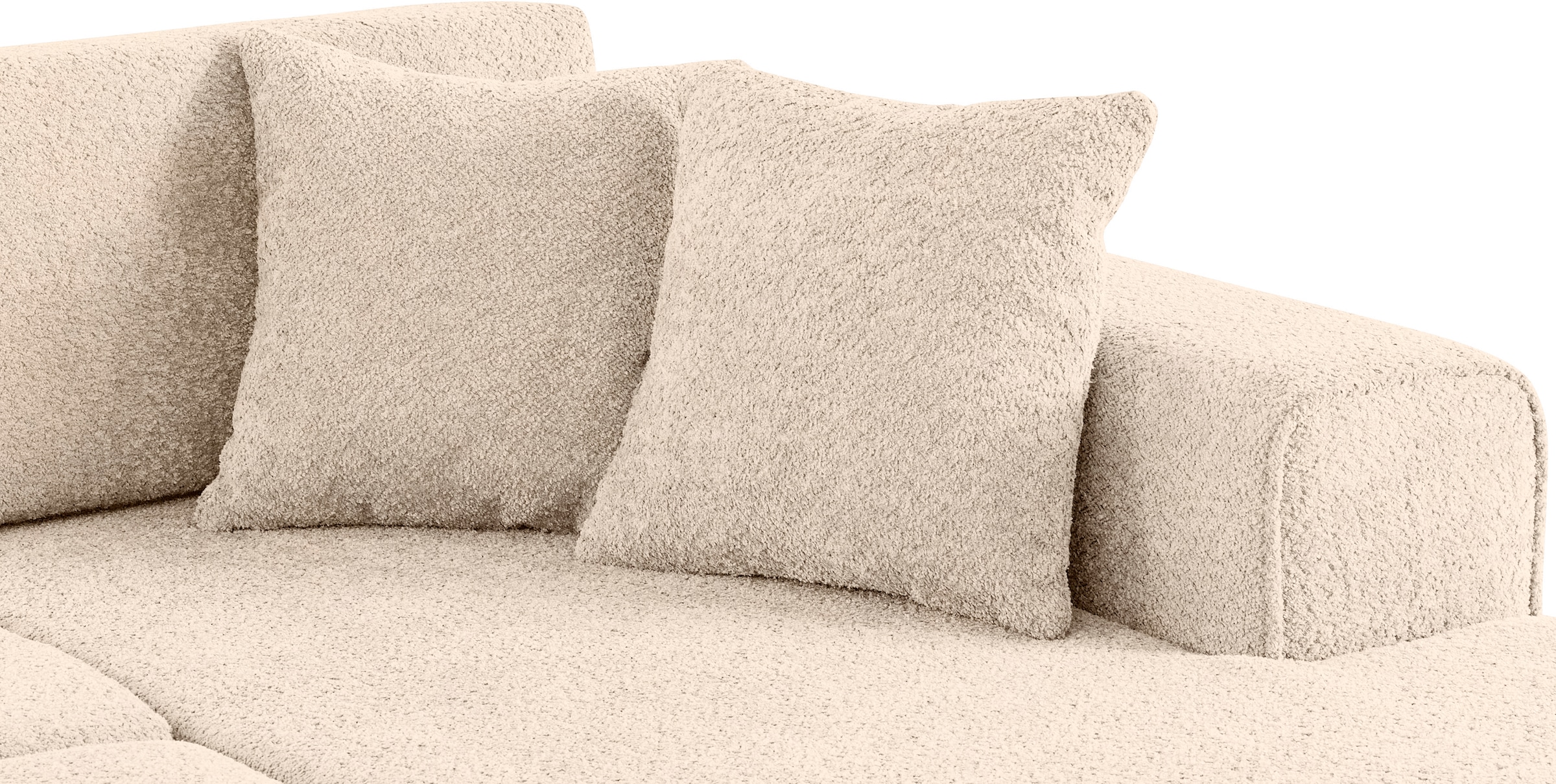 Guido Maria Kretschmer Home&Living Ecksofa »Györ«, L-Form, wahlweise mit Bettfunktion und Bettkasten incl. 2 Zierkissen