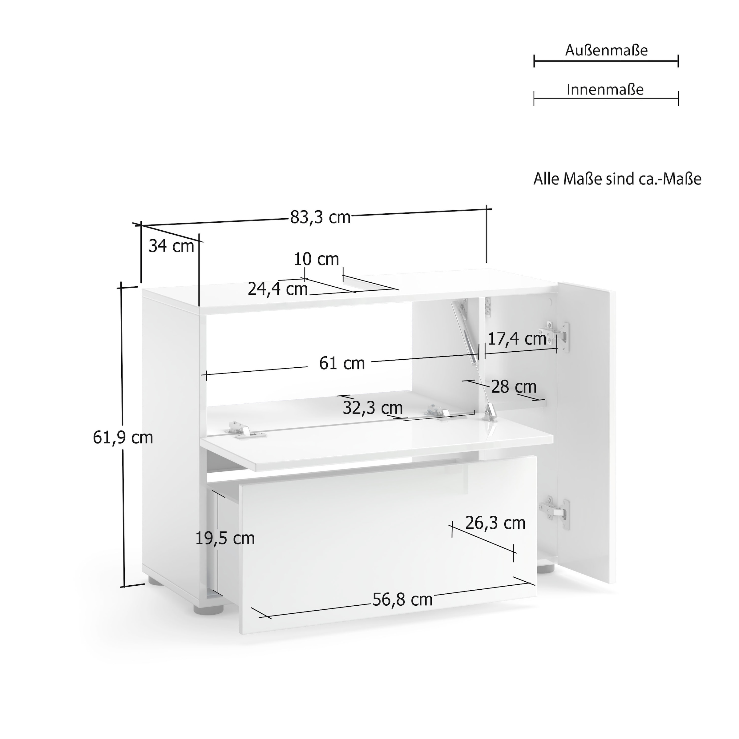 INOSIGN Waschbeckenschrank »Mister«, Breite 83 cm