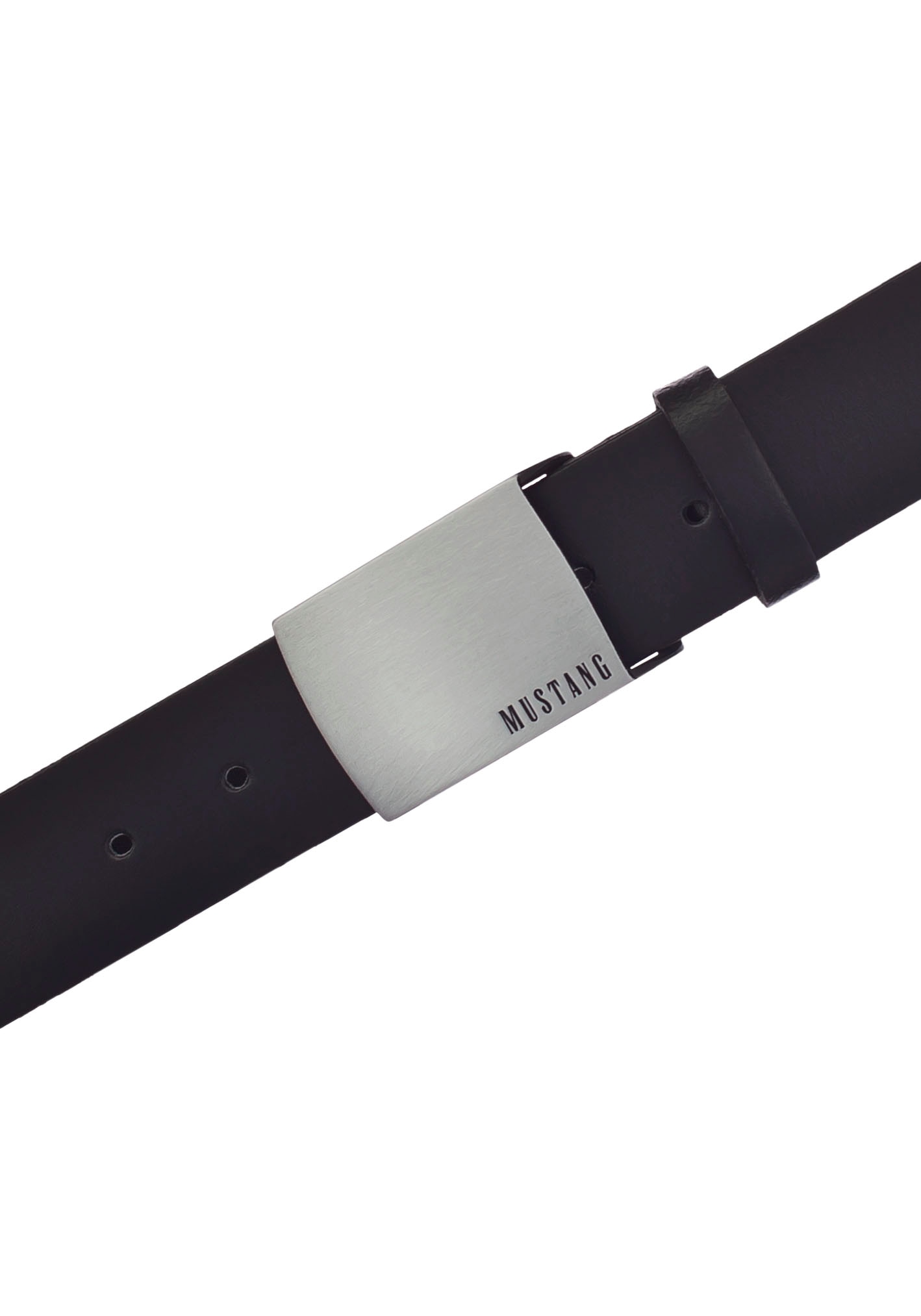 MUSTANG Koppelgürtel, Rindleder mit Pull-Up Effekt, Logo auf der Koppelschließe, 4 cm
