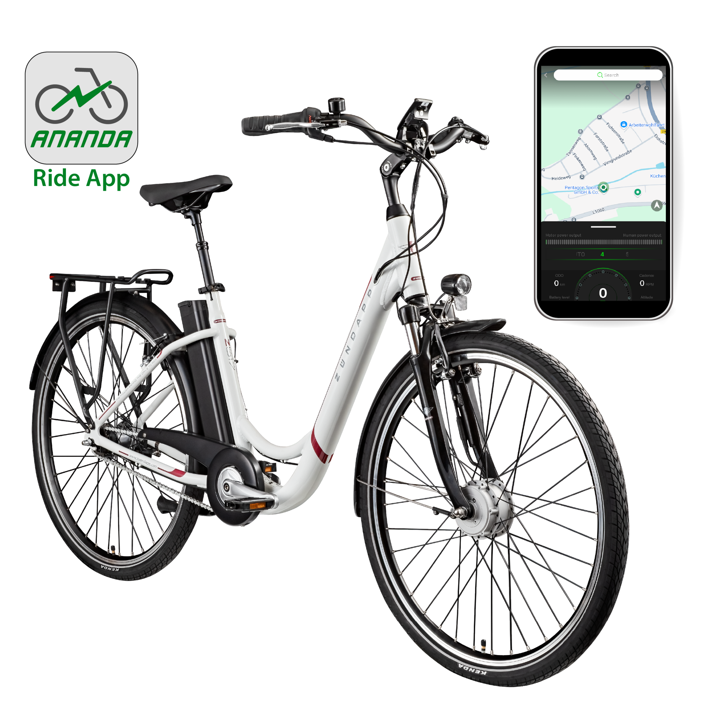 Zündapp »Z517« 7 Gang Nabenschaltung Frontmotor 250 W E Bike Damenfahrrad 28 Zoll 155 - 190 cm mit 7 Gang Nabenschaltung