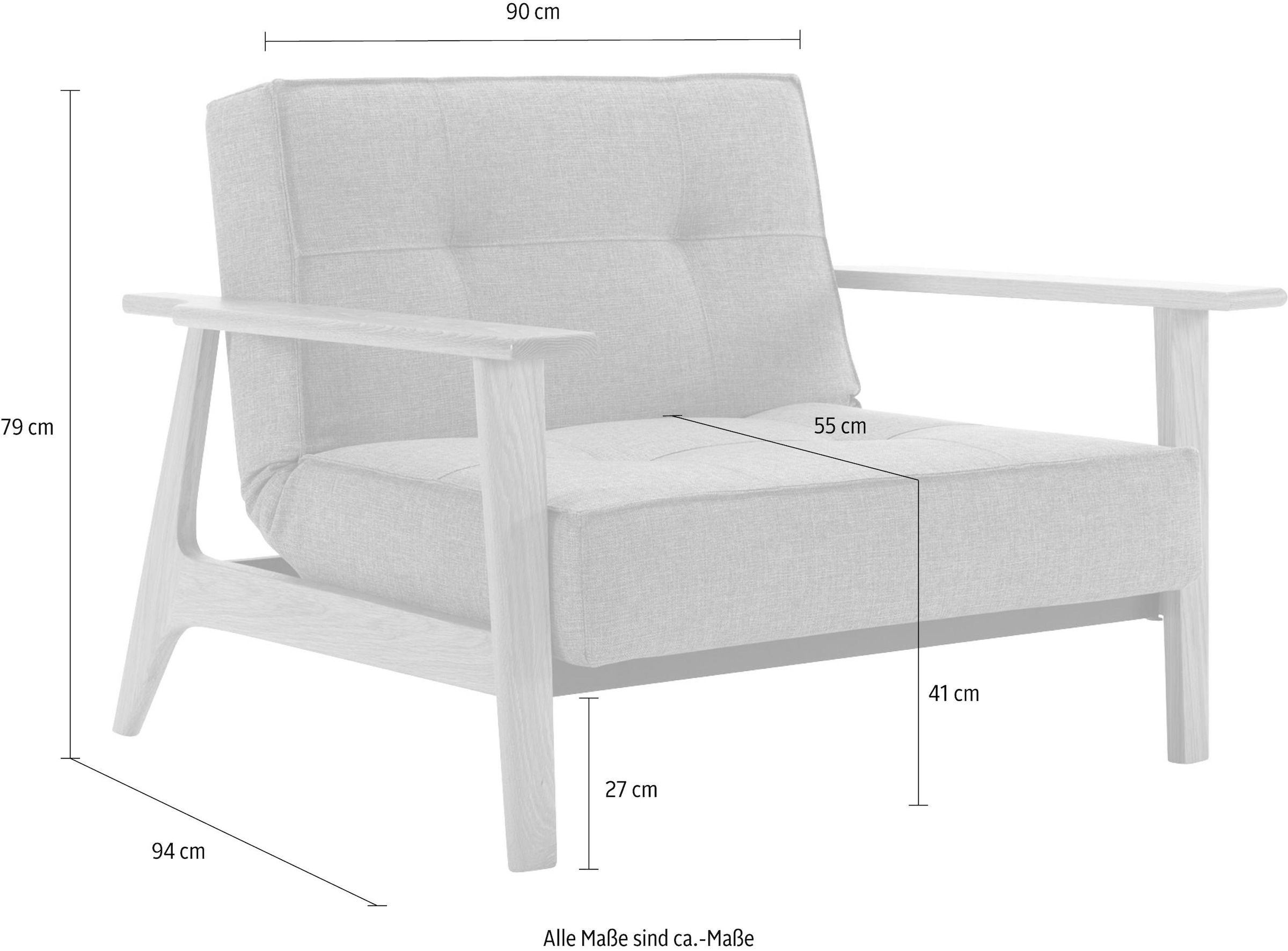 INNOVATION LIVING Sessel Frej kaufen Design ™ »Splitback«, Eiche, in in mit online Arm, skandinavischen