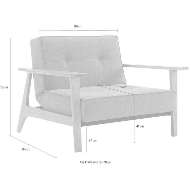 in mit Arm, »Splitback«, Design kaufen online skandinavischen ™ Sessel INNOVATION Frej LIVING Eiche, in