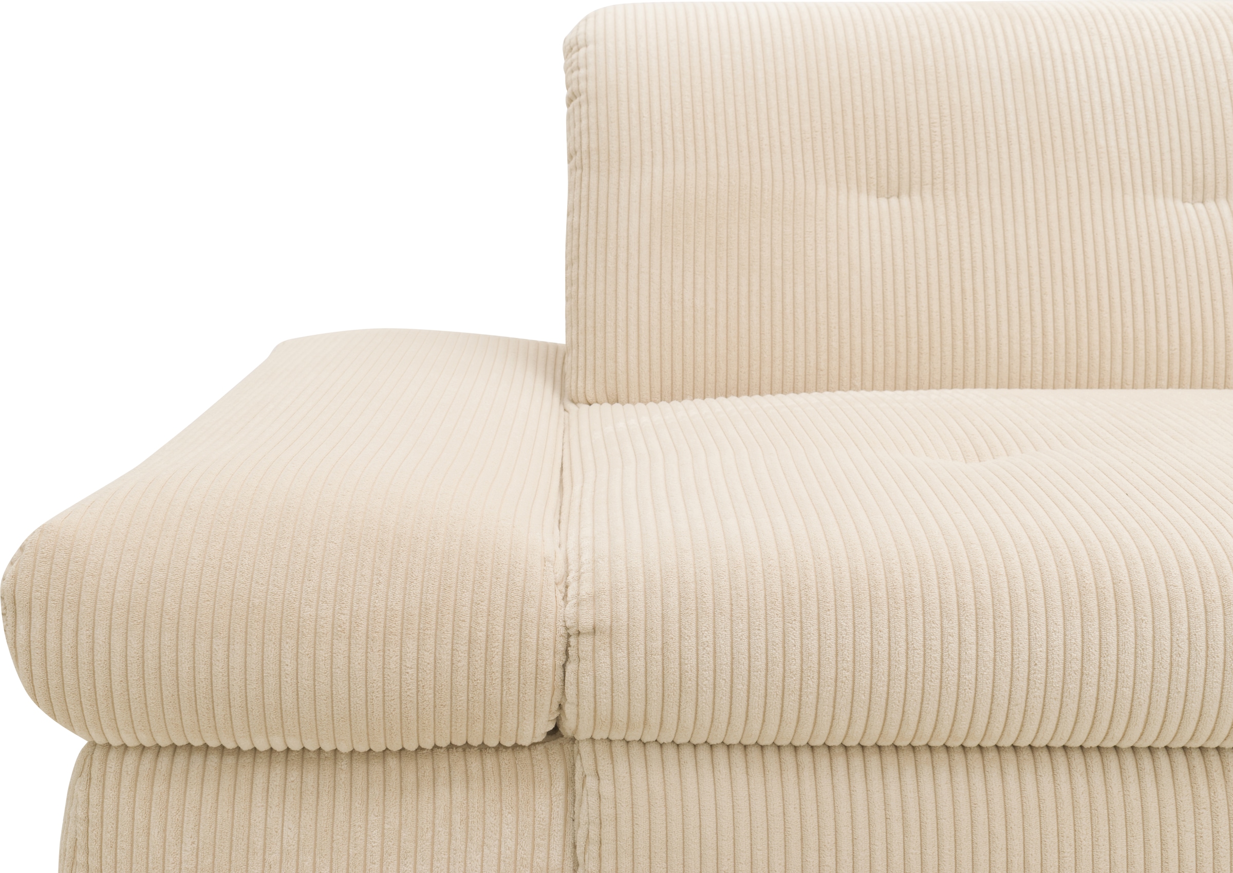 DOMO collection Ecksofa »Moric Luxus - B/T/H 300/172/80 cm, XXL-Format«, L-Form, 140kg Belastung/Sitz, in Cord, Chenille, Kunstleder