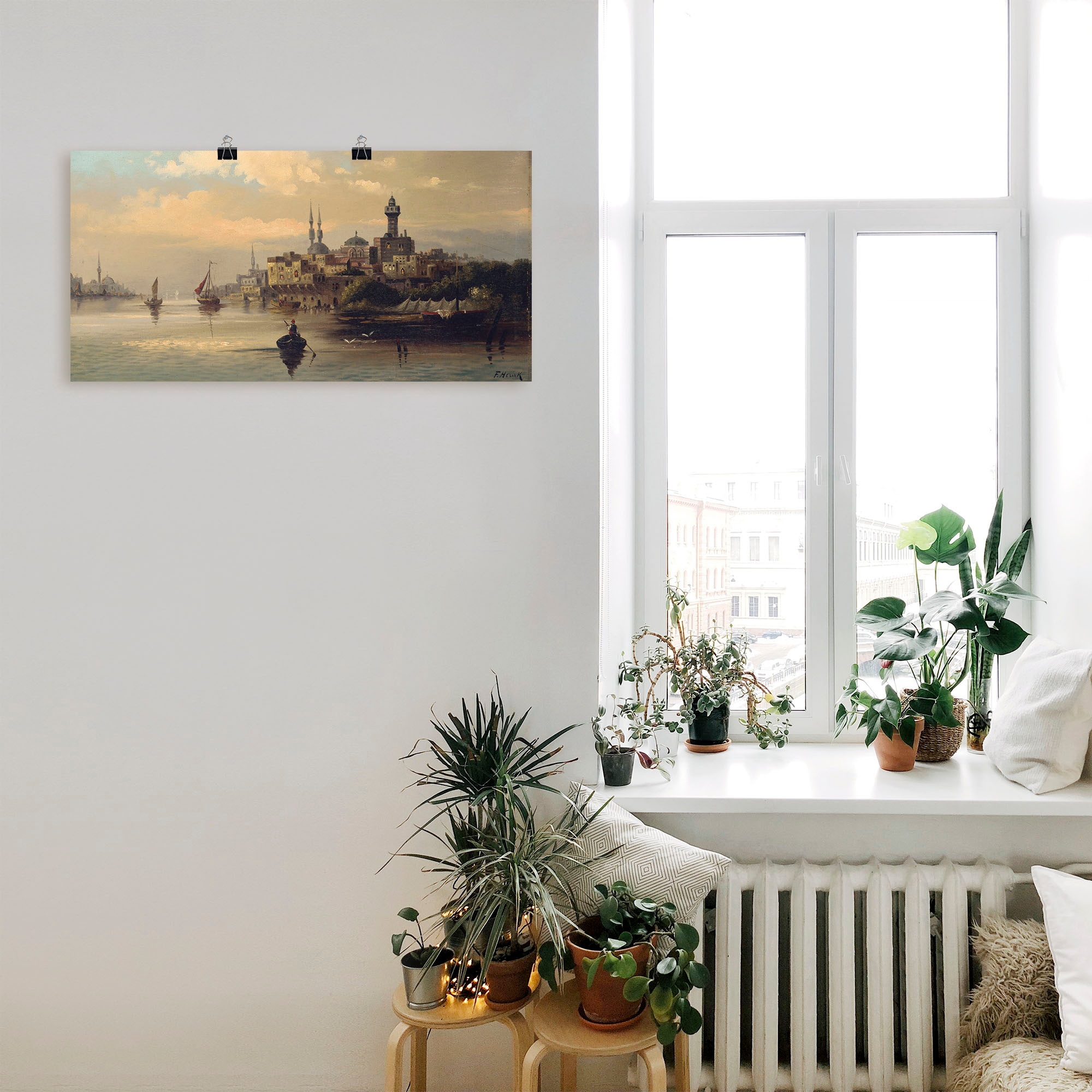 Artland Wandbild »Kauffahrtsschiffe auf Bosporus, Istanbul«, Gewässer, (1 St.), als Leinwandbild, Poster, Wandaufkleber in verschied. Größen