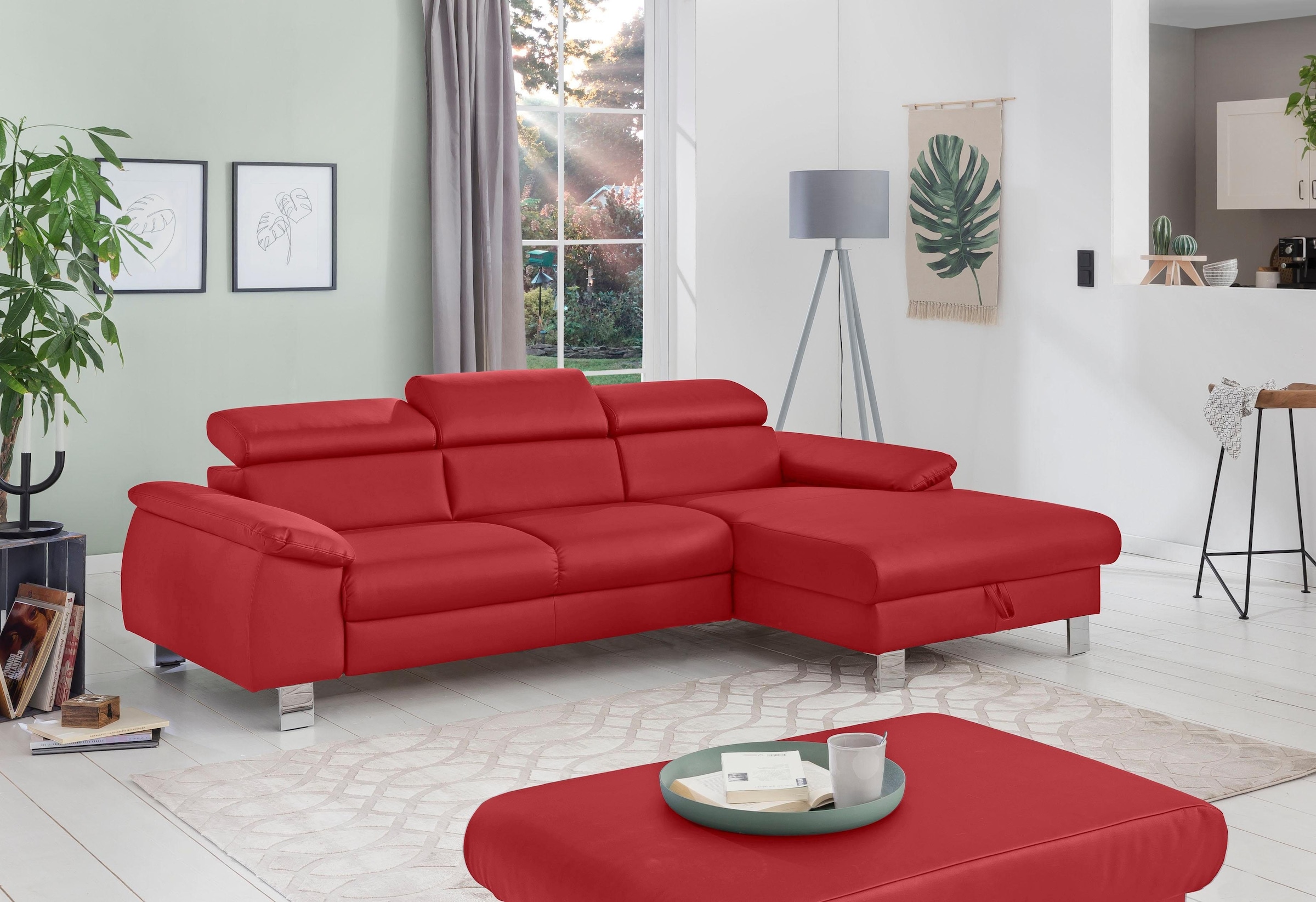 COTTA Ecksofa »Komaris L-Form, B: 244 cm« mit Kopfteilverstellung, optional günstig online kaufen