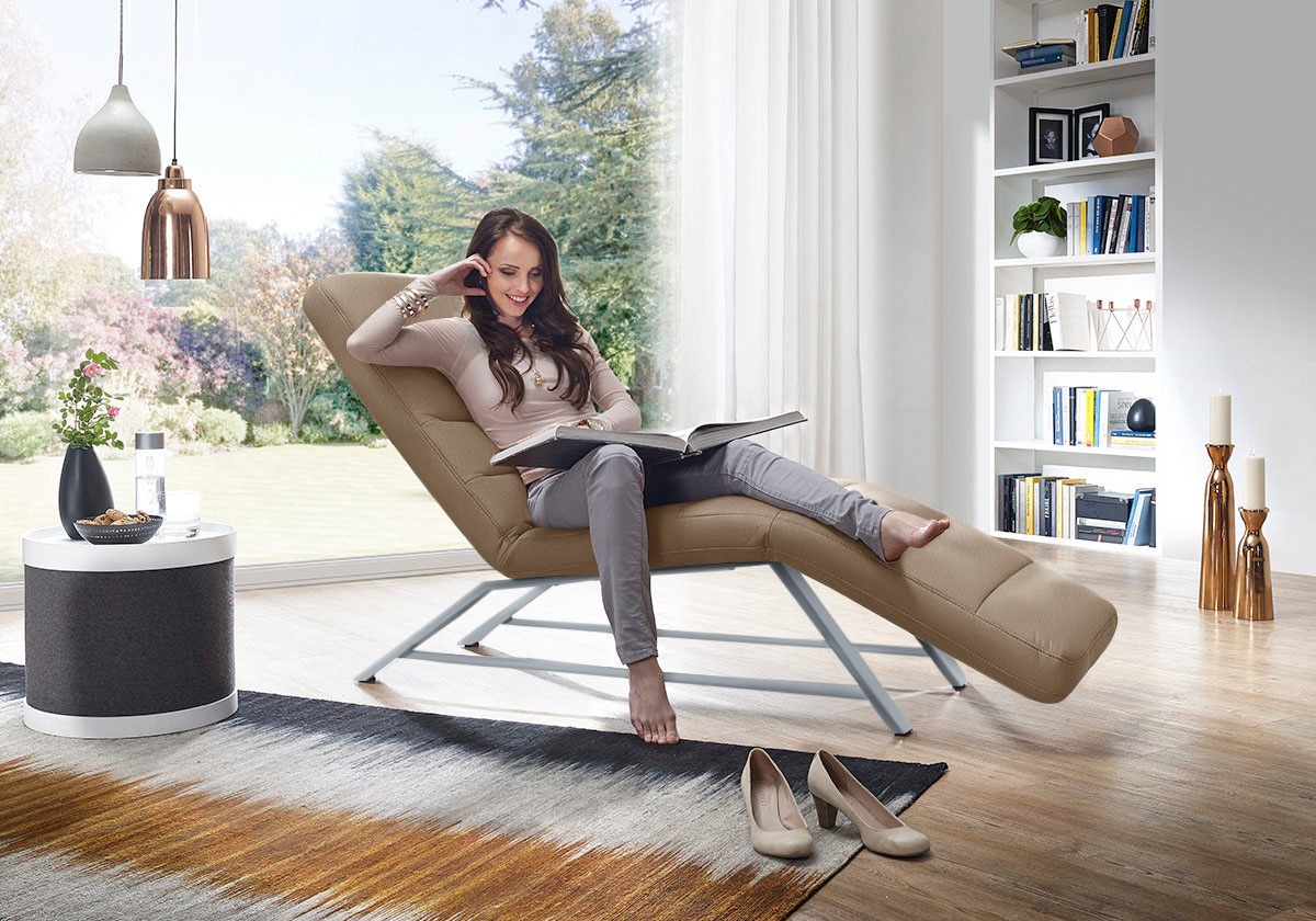 W.SCHILLIG Relaxliege »daily dreams«, Funktionsliege wahlweise mit Motor, Gestell matt, Breite 75 cm