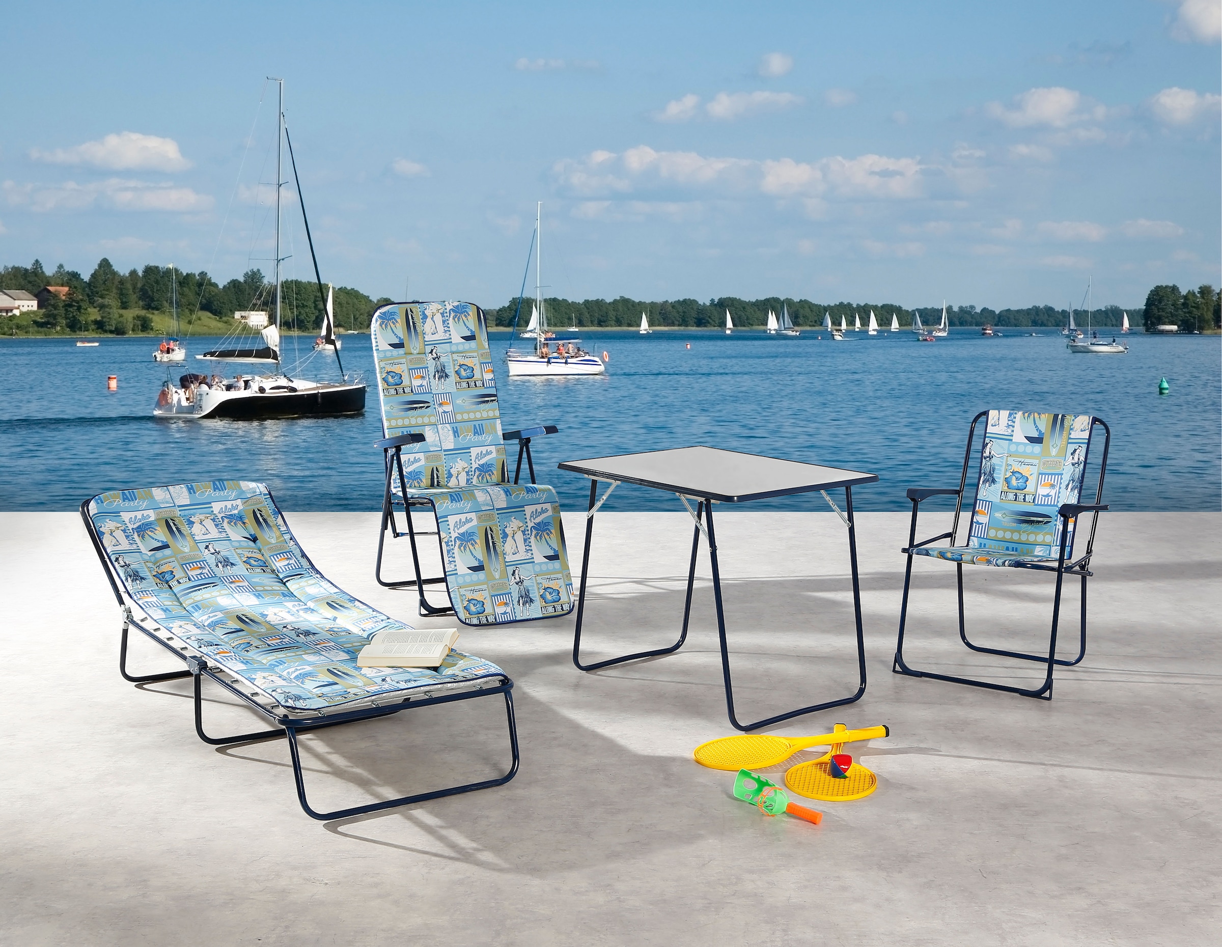 Best Gartenliege »Chiemsee«, (Packung), robustes Stahlrohrgestell