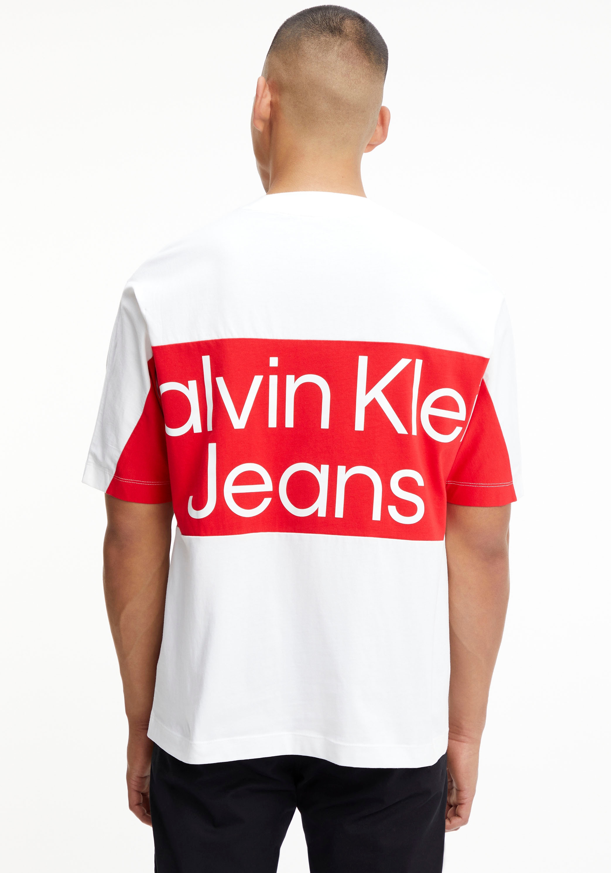 Rundhalsausschnitt LOGO online TEE«, »BOLD kaufen Klein Calvin mit T-Shirt Jeans COLORBLOCK