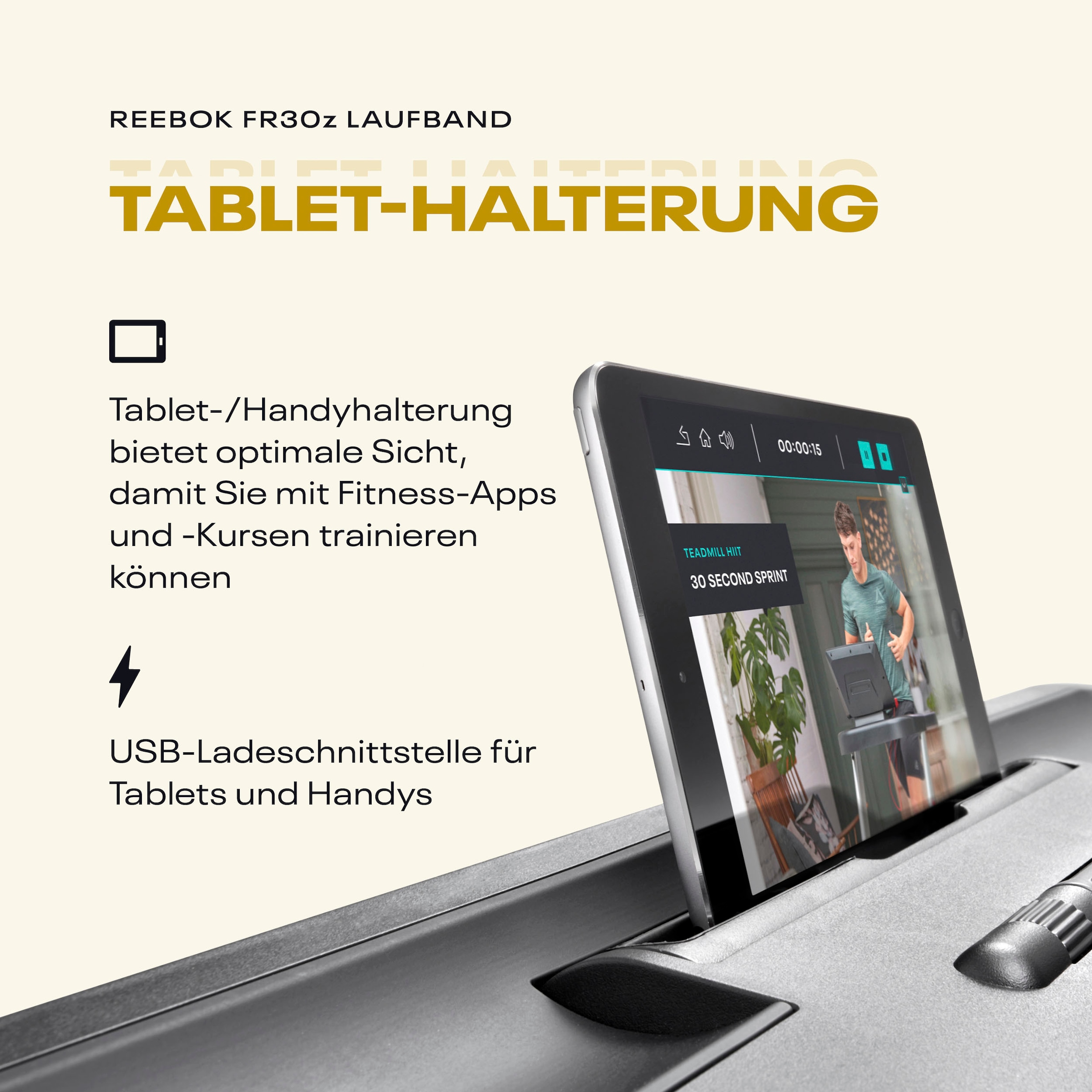 Reebok Laufband »FR30z Floatride« bis max. 20 km/h, mit Steigung, 150 kg max. Benutzergewicht