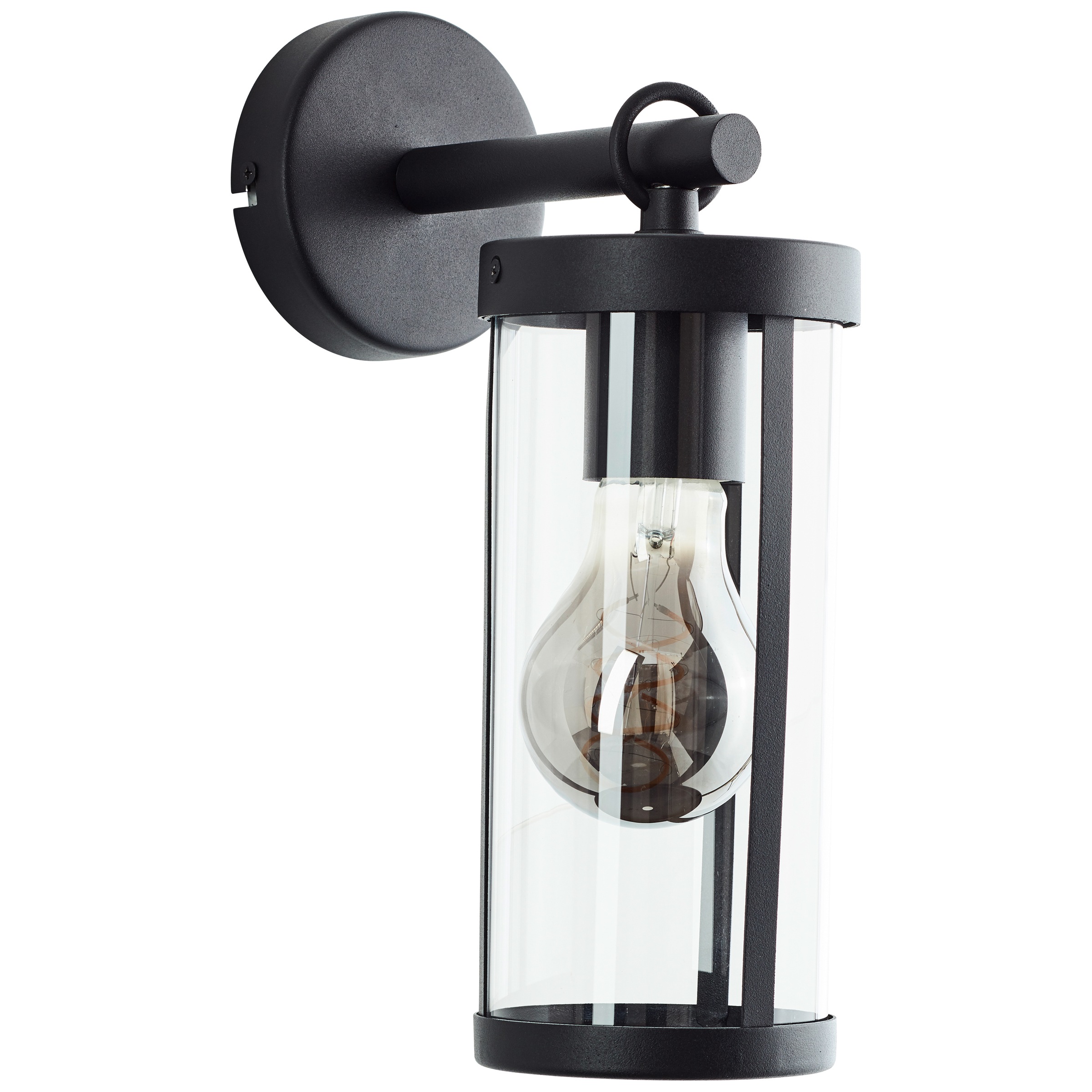 Brilliant Außen-Wandleuchte »Sidney« E27 1 Stk. Außenwandleuchte, 30 cm, E27, Metall/Glas, schwarz/transparent