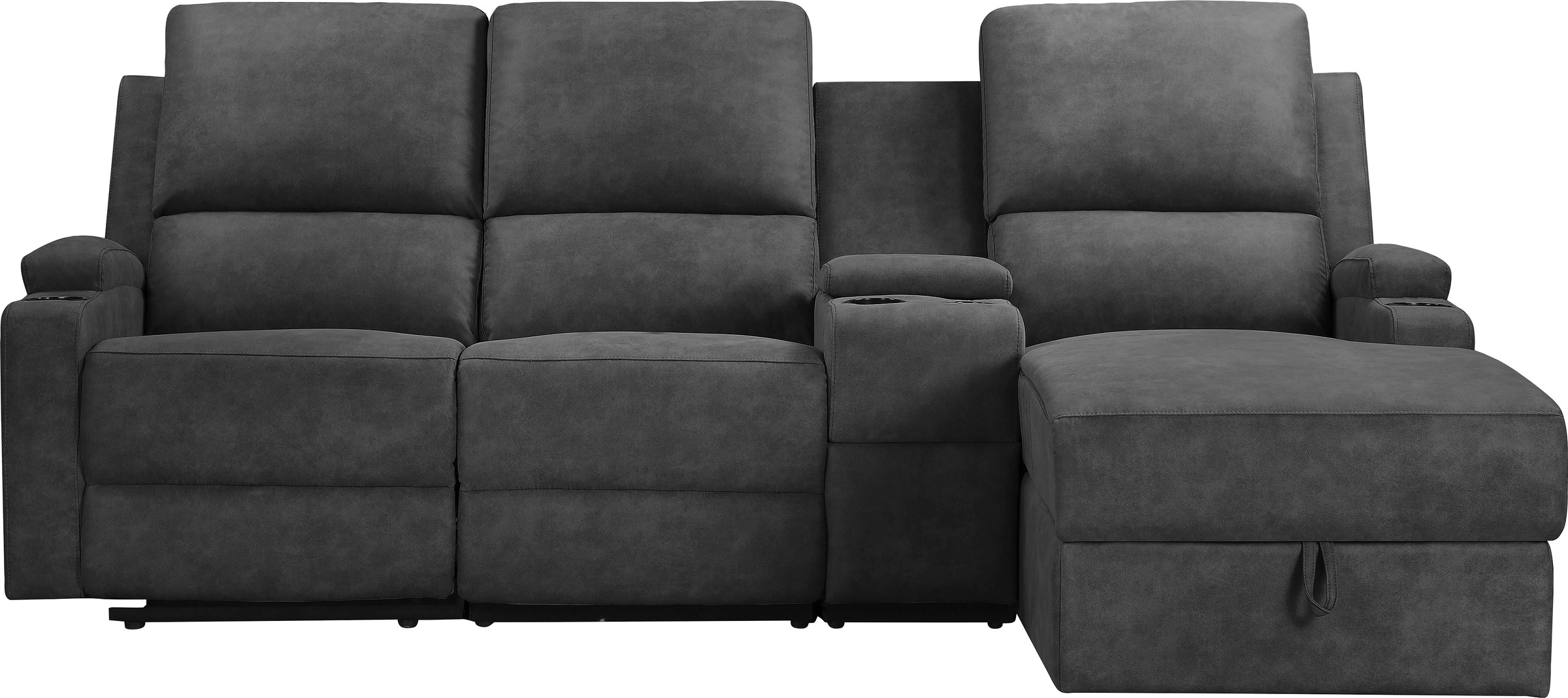 Home affaire Ecksofa »NAPORI Multimediasofa, 3er Kinosessel XXL, L-Form, 3 günstig online kaufen
