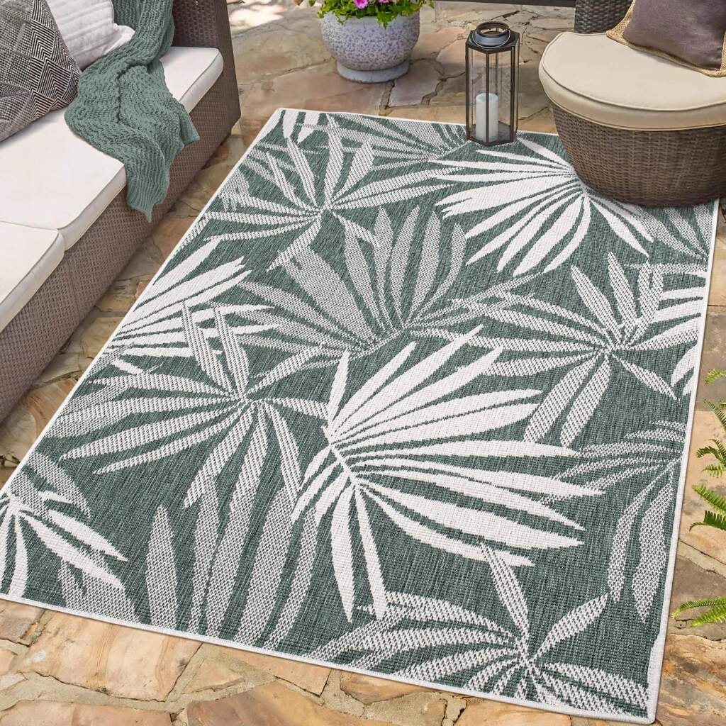 Carpet City Outdoorteppich »DUO RUG 5771«, rechteckig, 5 mm Höhe, Wendeteppich Wetterfest In- & Outdoor, Balkon, Terrasse, Wohnzimmer