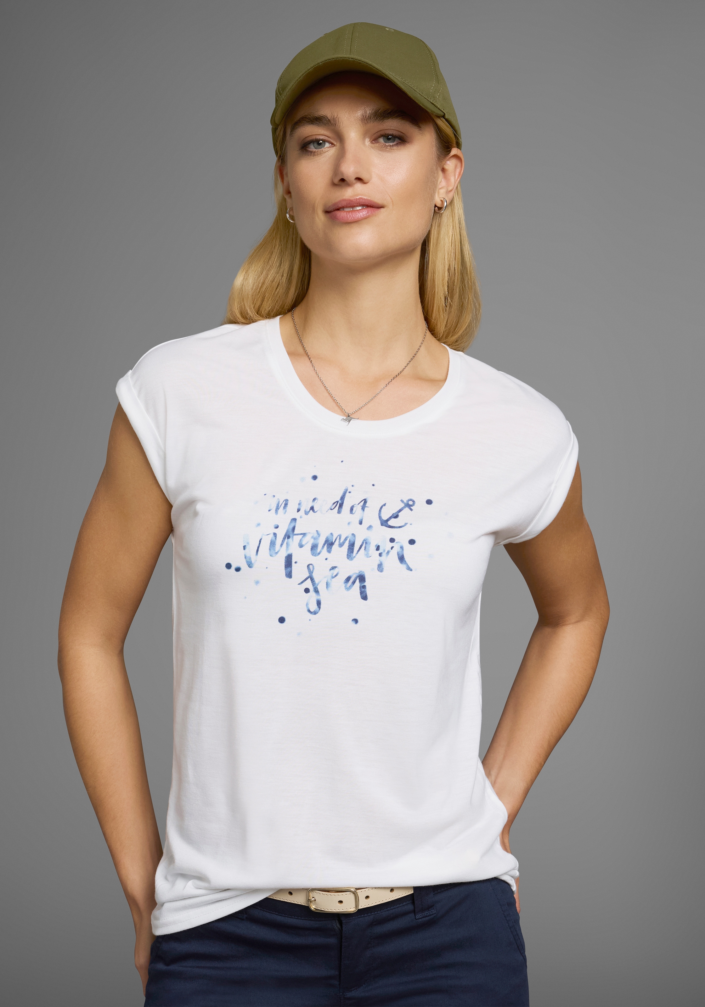 Ocean Sportswear T-Shirt Packung, 2er-Pack, 2 Stk. tlg. Kurzarm mit Aufschlag,  lässiger Schnitt,  mit Logodruck