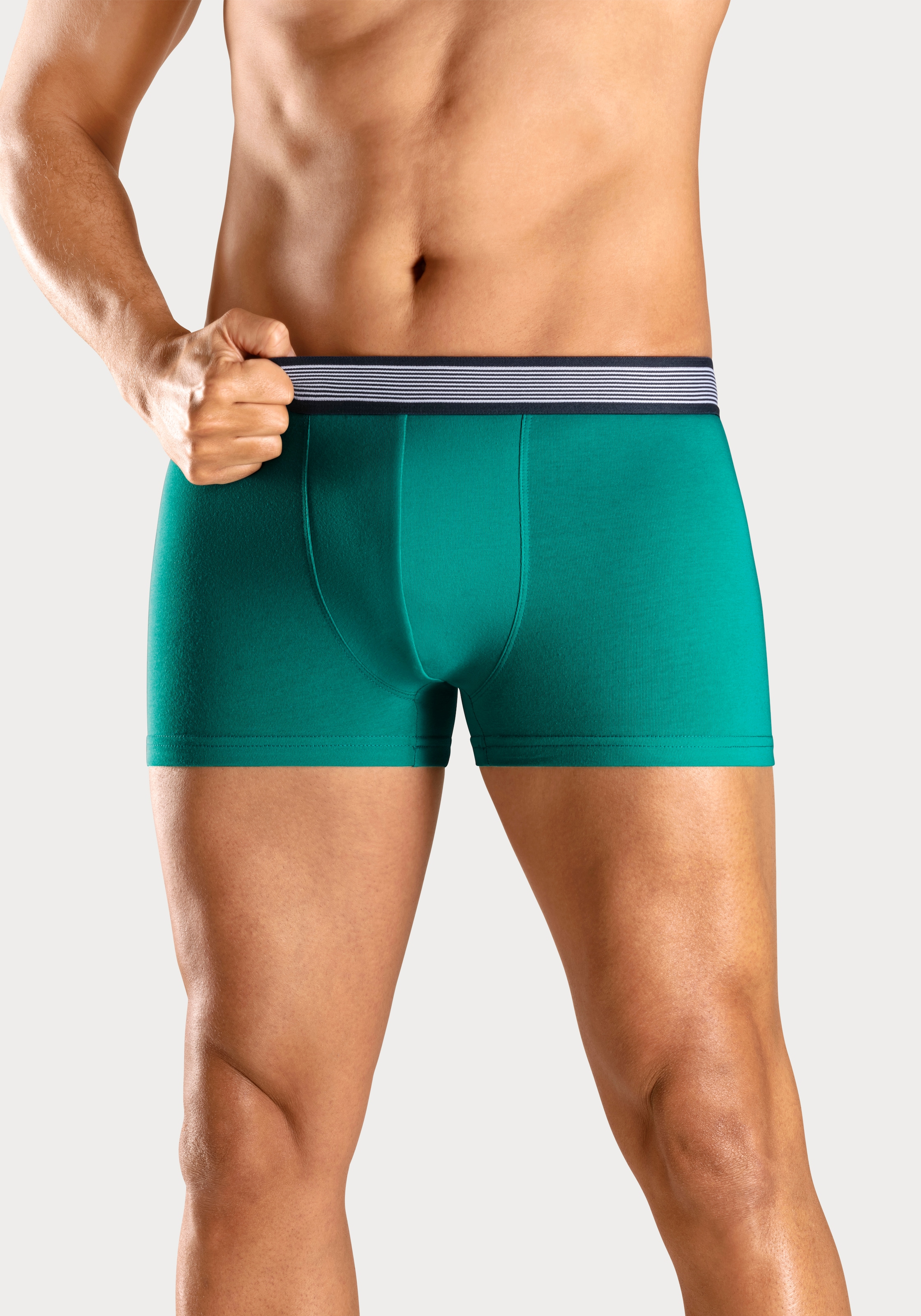 H.I.S Boxer »Boxershorts für Herren«, (Packung, 4 St.), mit gestreiftem Webbund