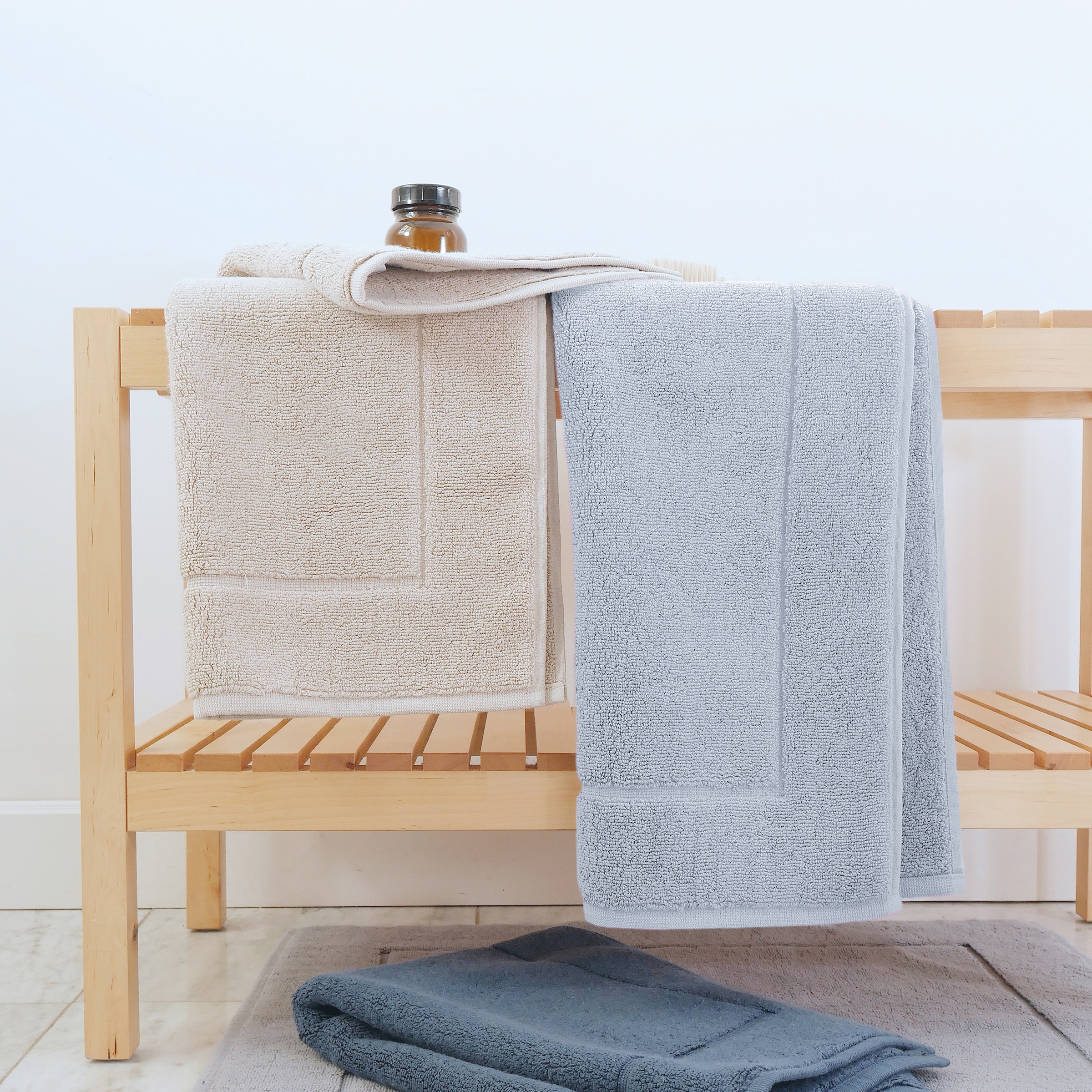 framsohn frottier Badematte »Essential« Höhe 11 mm beidseitig nutzbar Baumwolle, Badvorleger, dicht gewebt, Hotelmatte, Zwirnfottier