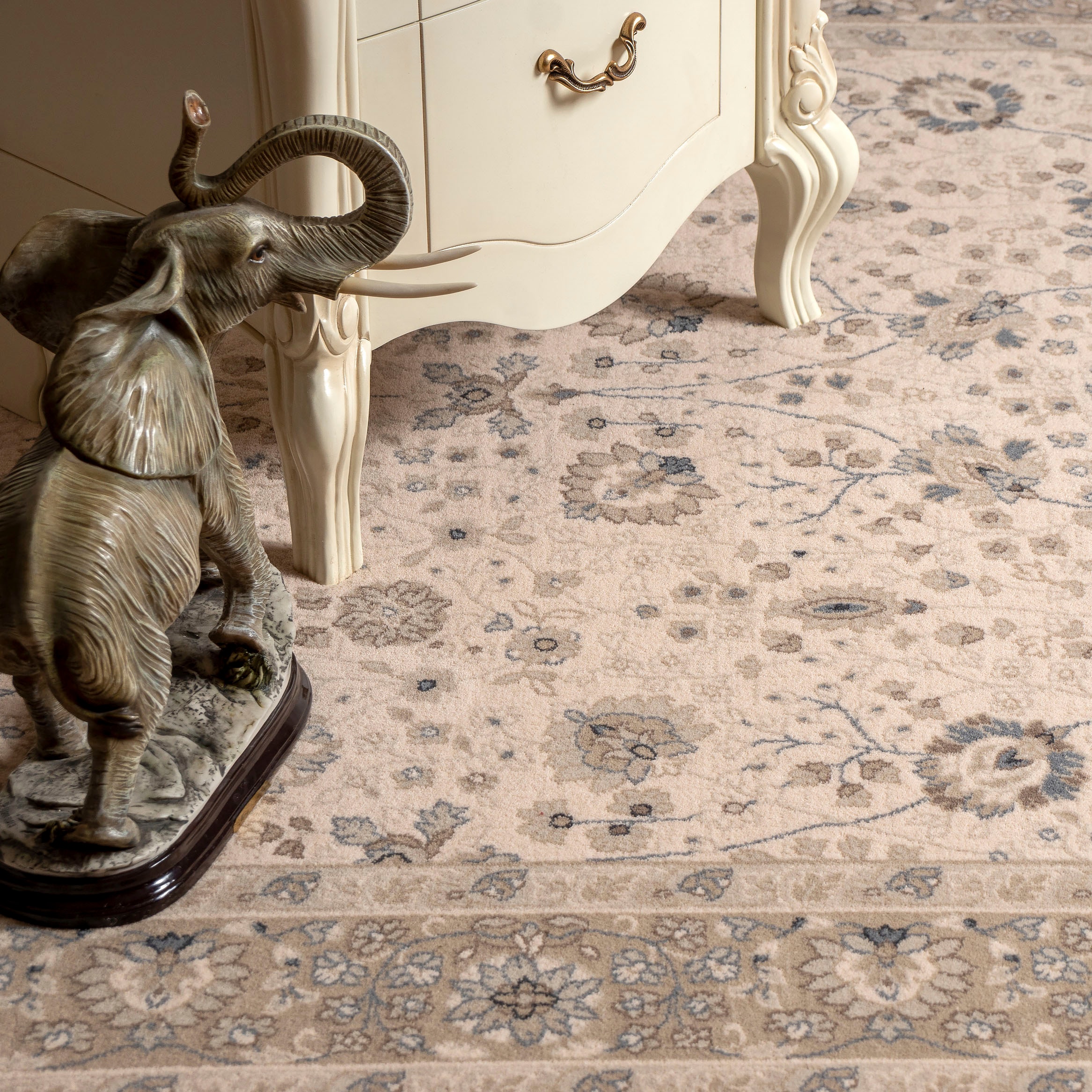 THEKO Wollteppich »Floresti 7015«, rechteckig, 10 mm Höhe, reine Wolle, Orient-Optik, ideal im Wohnzimmer & Schlafzimmer