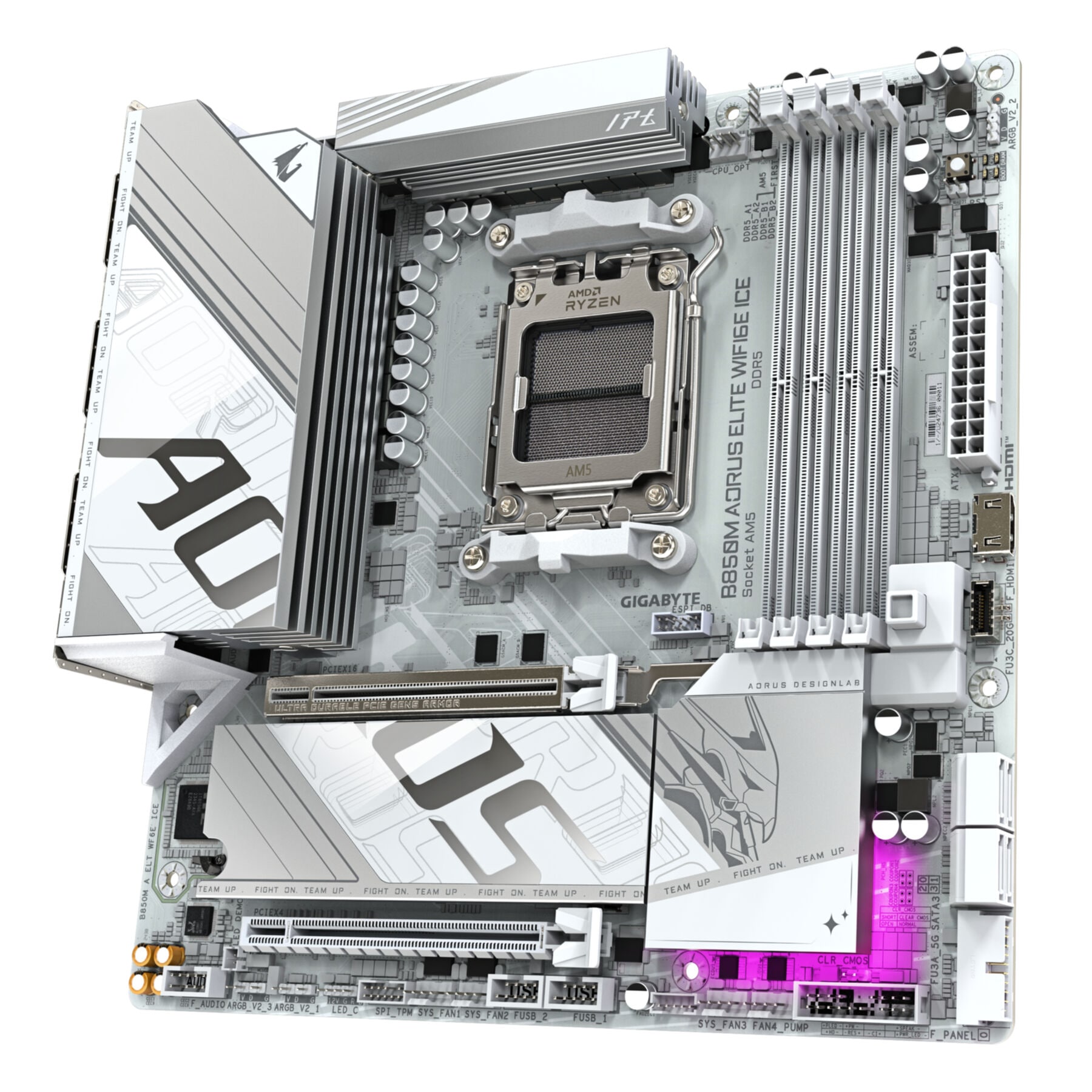 Gigabyte Mainboard »B850M AORUS ELITE WIFI6E ICE Motherboard - AMD Ryzen 9000 Series CPUs,«