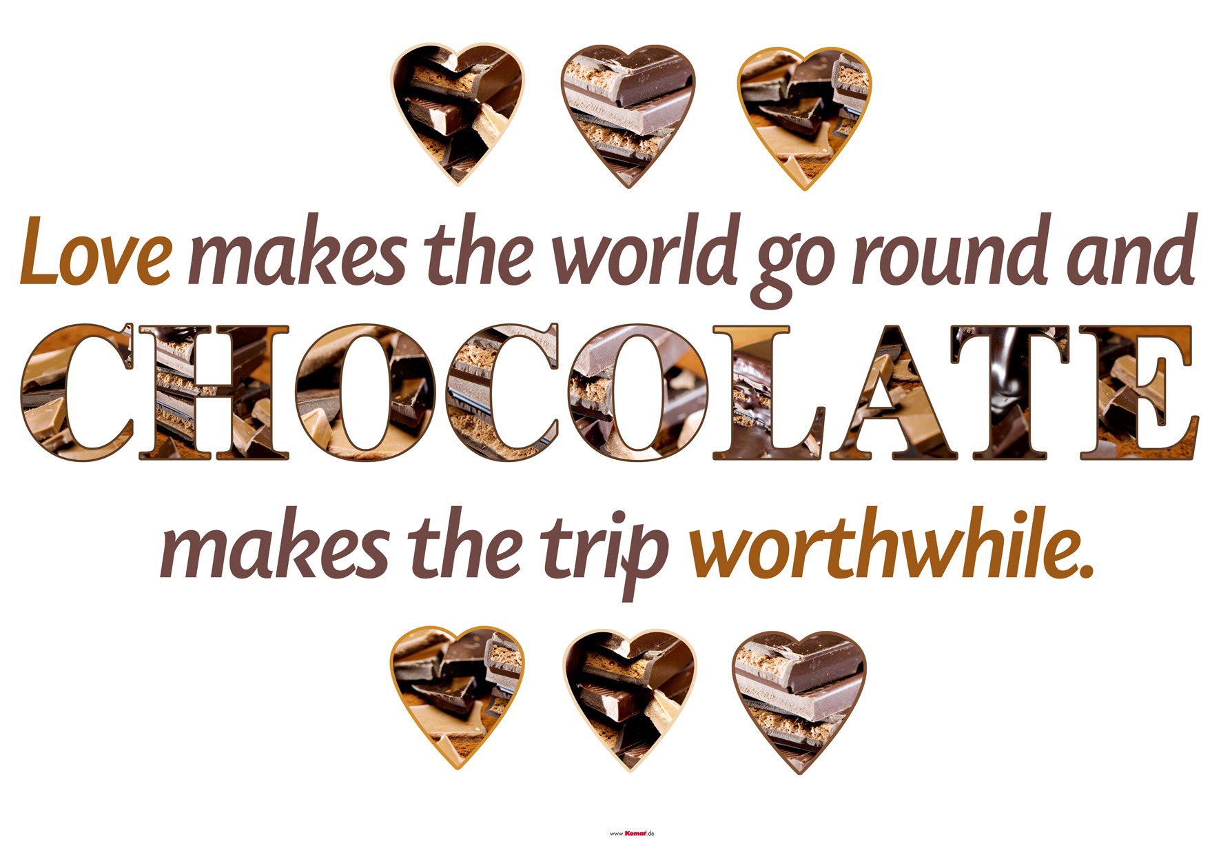 Komar Wandtattoo »Chocolate - Größe 50 x 70 cm«, (9 St.), selbstklebend, Wandsticker