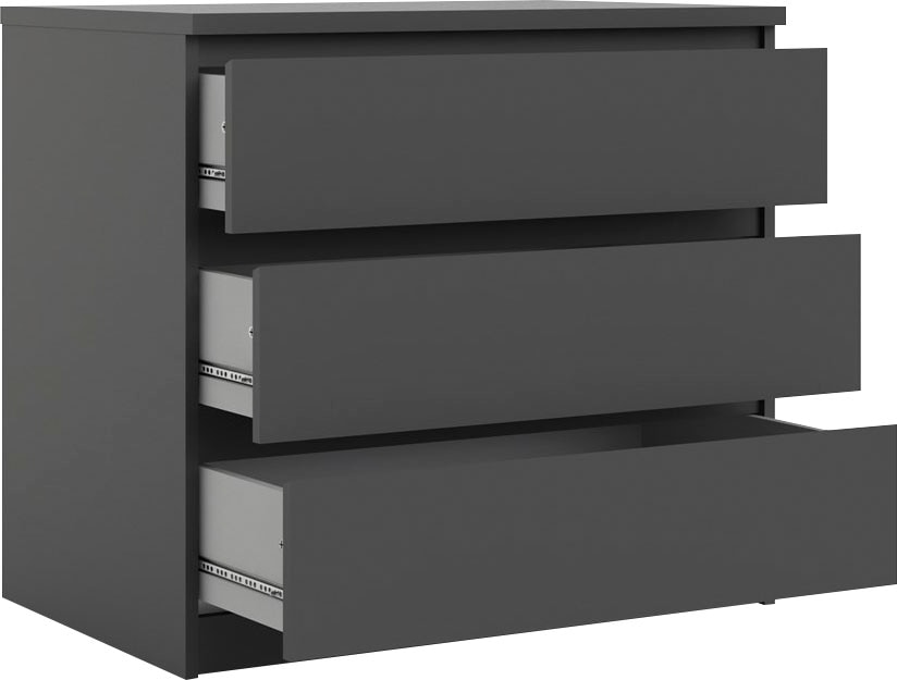 INOSIGN Kommode »Naia«, abgerundete Schubladenkanten auf Metallgleiter, Breite 77 cm