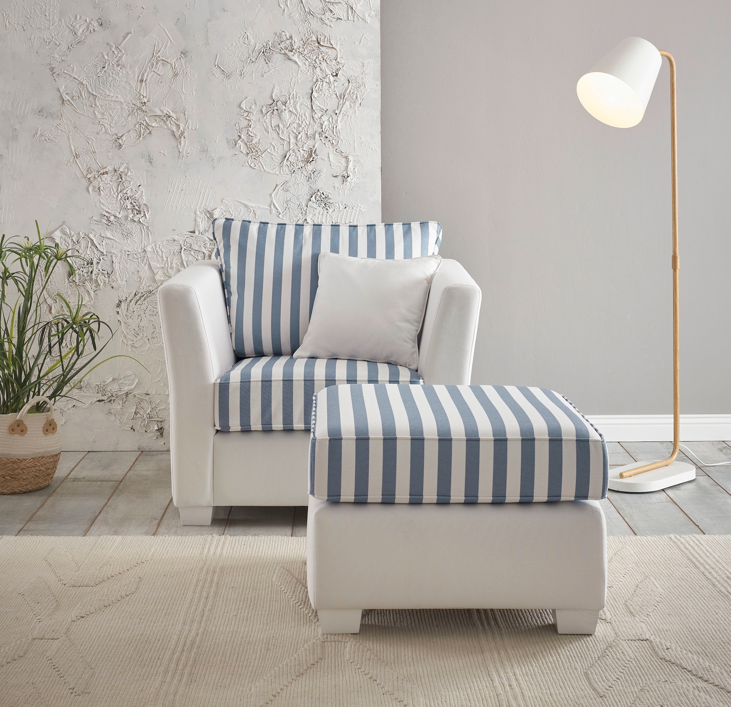 Home affaire Sitzgruppe »CALIFORNIA« 2 Stk. tlg. maritimer Landhausstil, Se günstig online kaufen