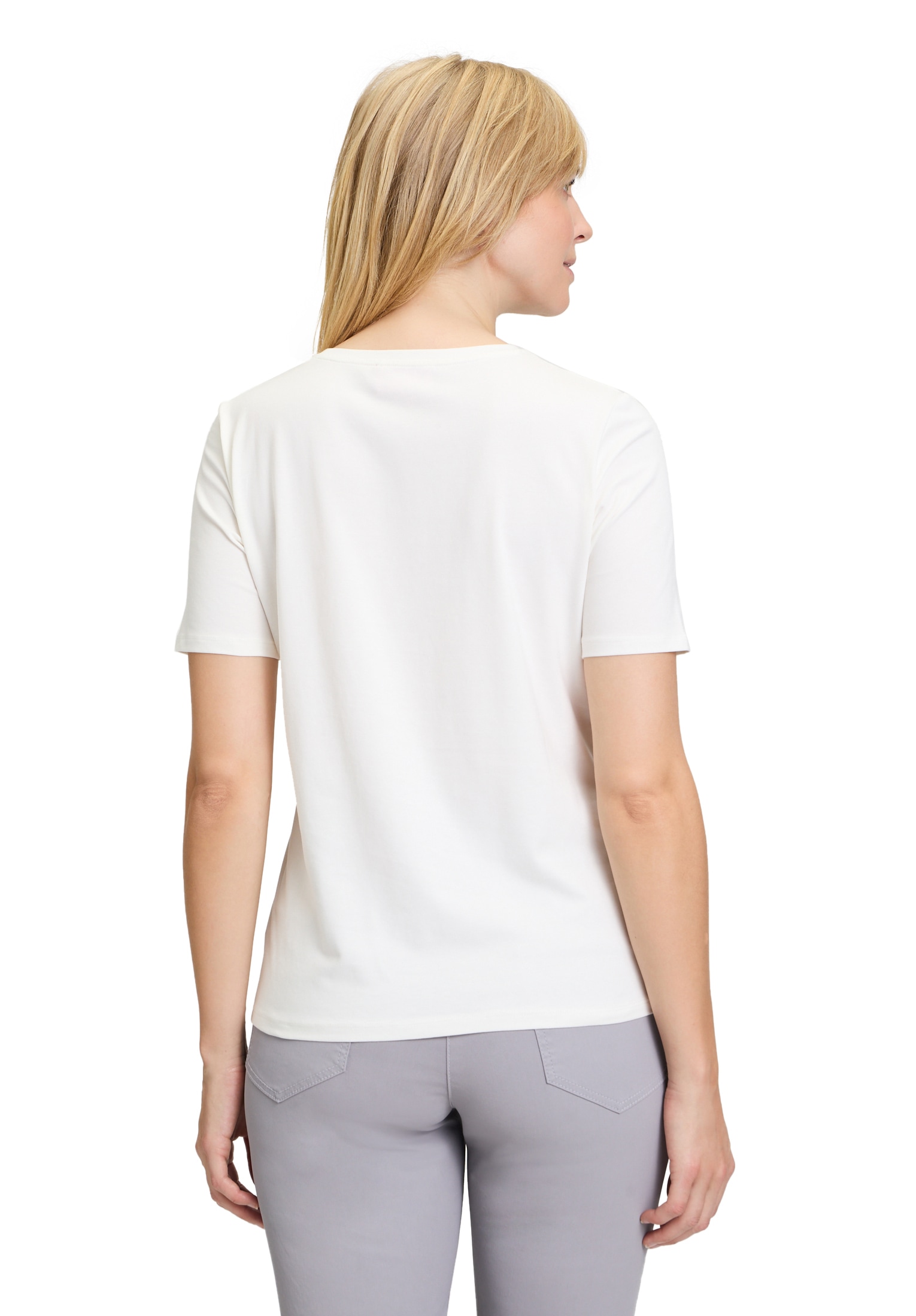 Betty Barclay Kurzarmshirt »Betty Barclay Basic Shirt mit Aufdruck«, Glitzersteine