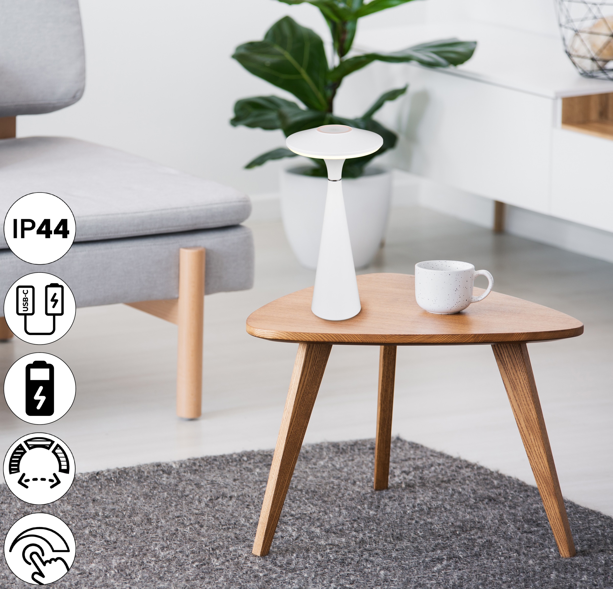 REALITY Leuchten LED Tischleuchte »TORREZ«, 1 flammig, Leuchtmittel LED-Boa günstig online kaufen