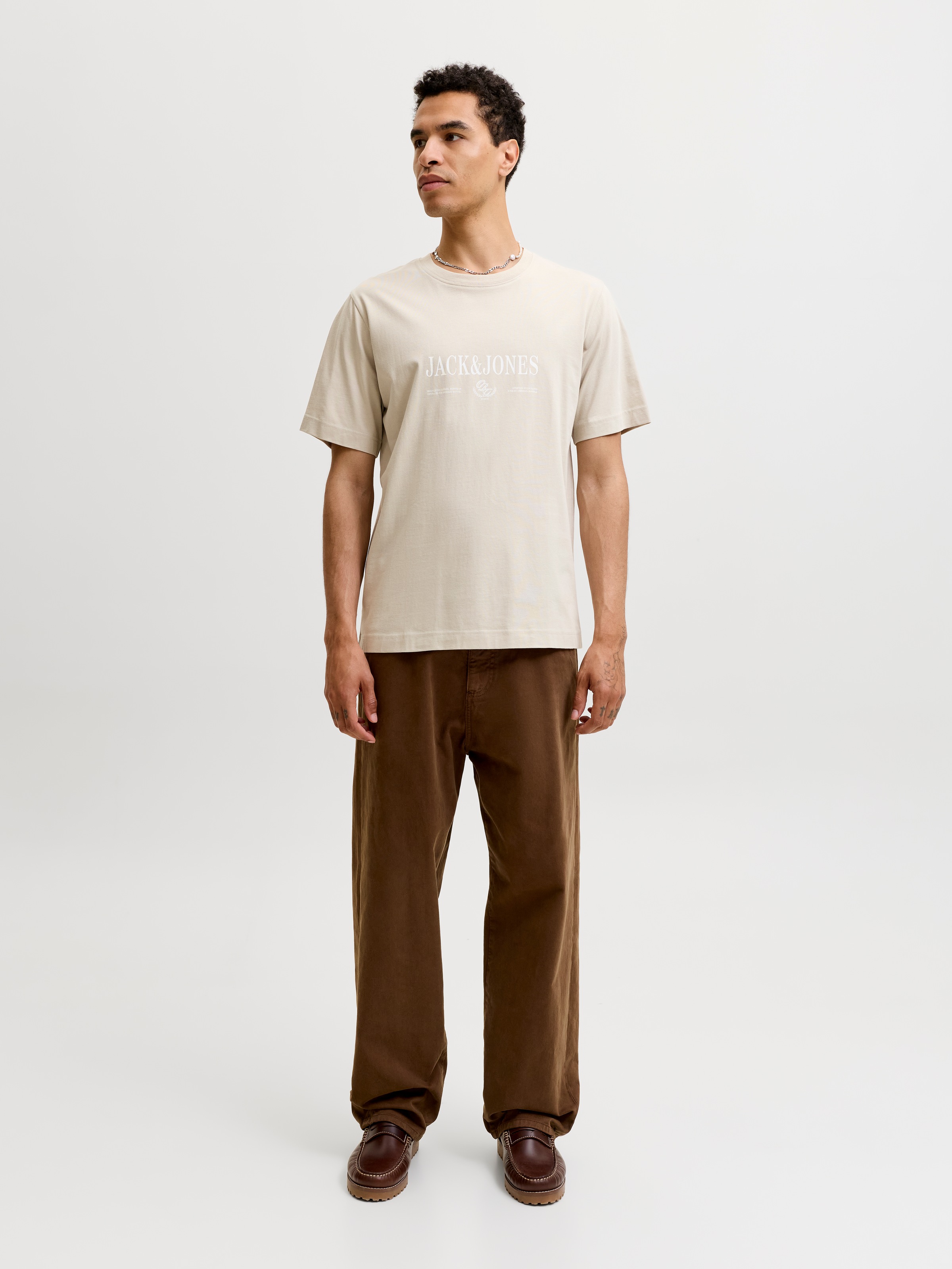 Jack & Jones T-Shirt »JORFREDERIKSBERG BRANDING TEE SS CN FST« Baumwolle, regular fit