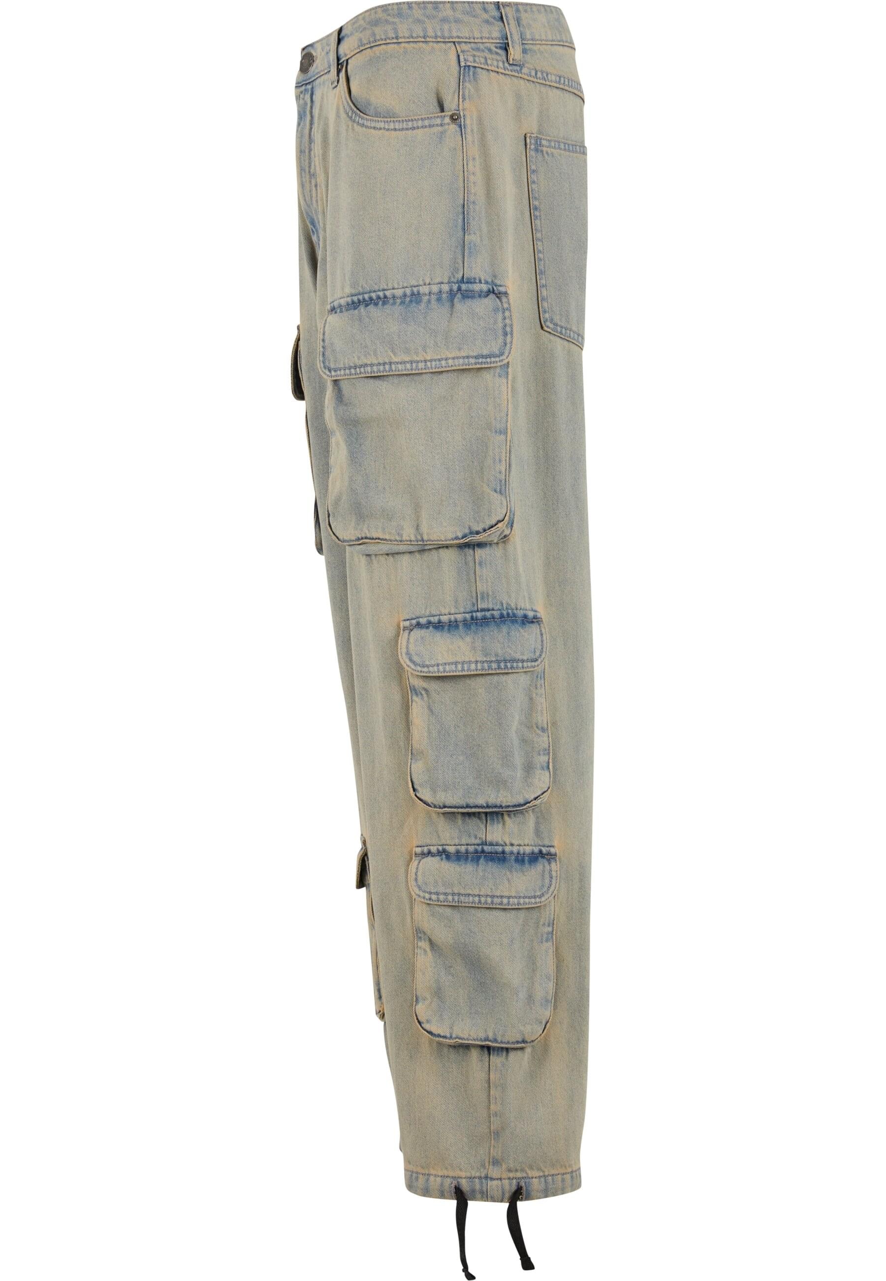 URBAN CLASSICS Cargohose »Urban Classics Multi Pocket Denim Cargo«