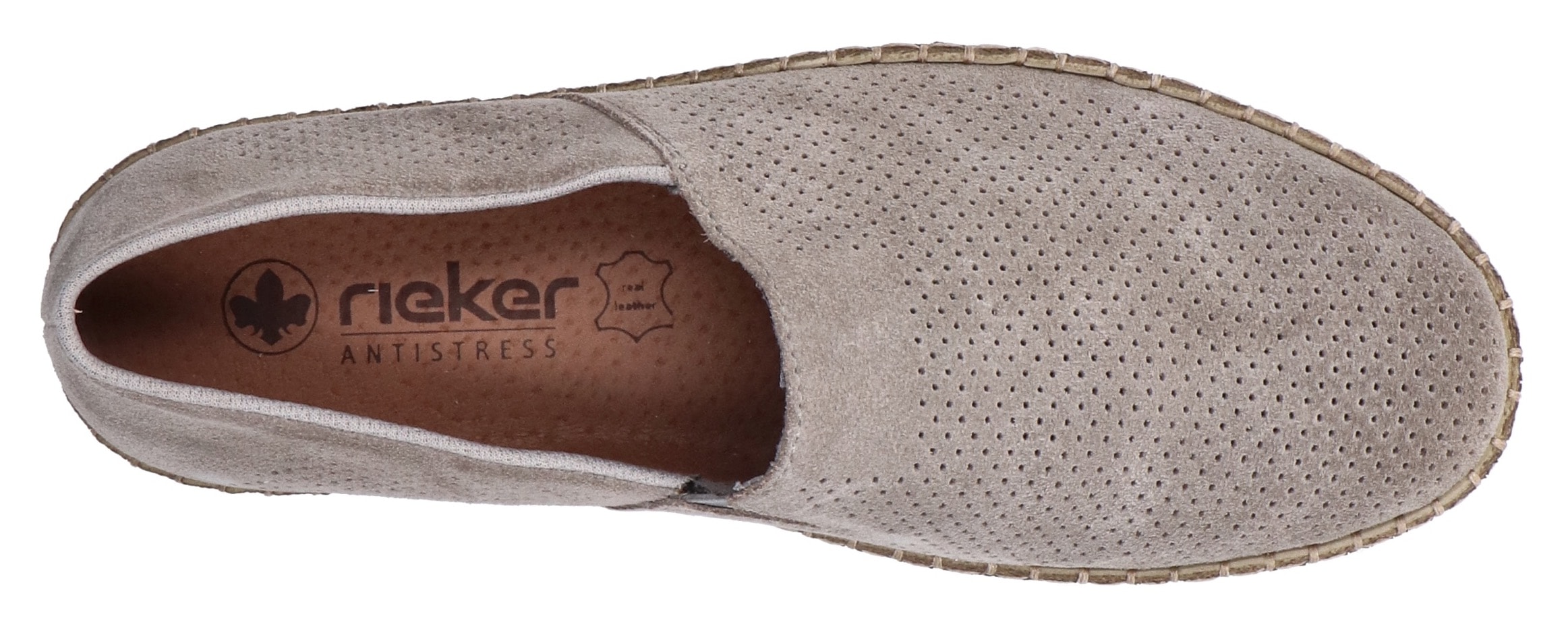 Rieker Slipper, Schlupfschuh, Casual-Slipper, Mokassin mit Perforation