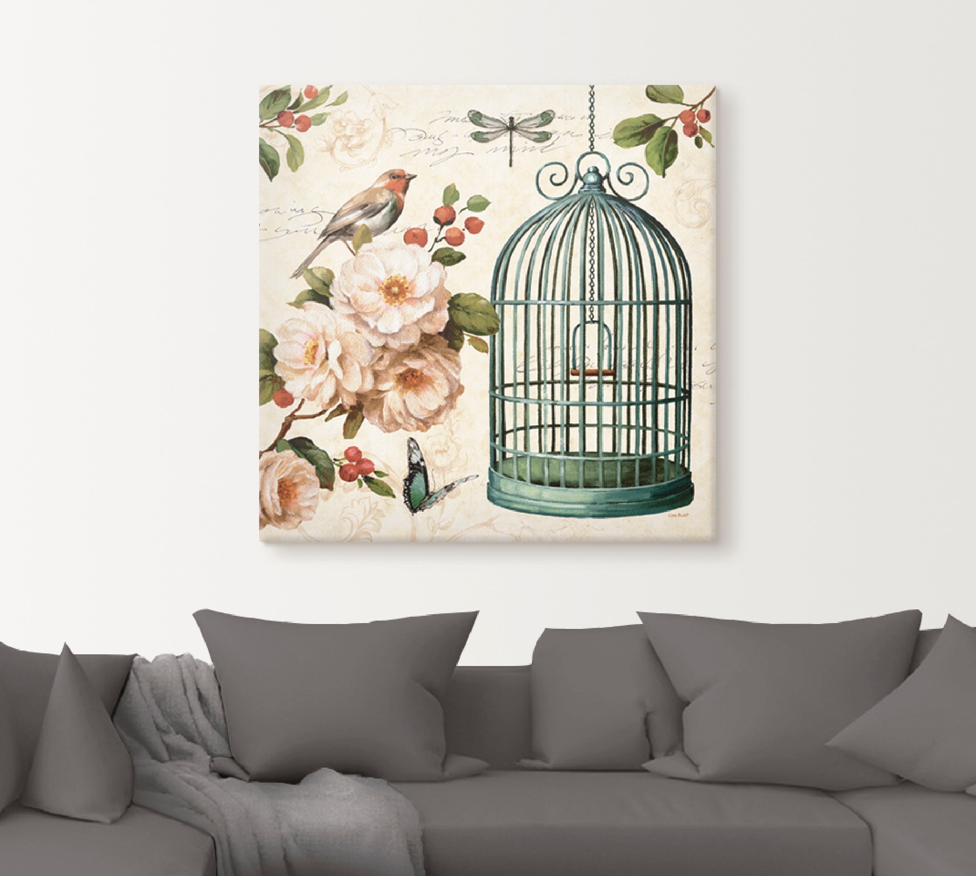 Artland Wandbild »Frei wie ein Vogel I«, Arrangements, (1 St.), als Leinwandbild, Wandaufkleber oder Poster in versch. Größen