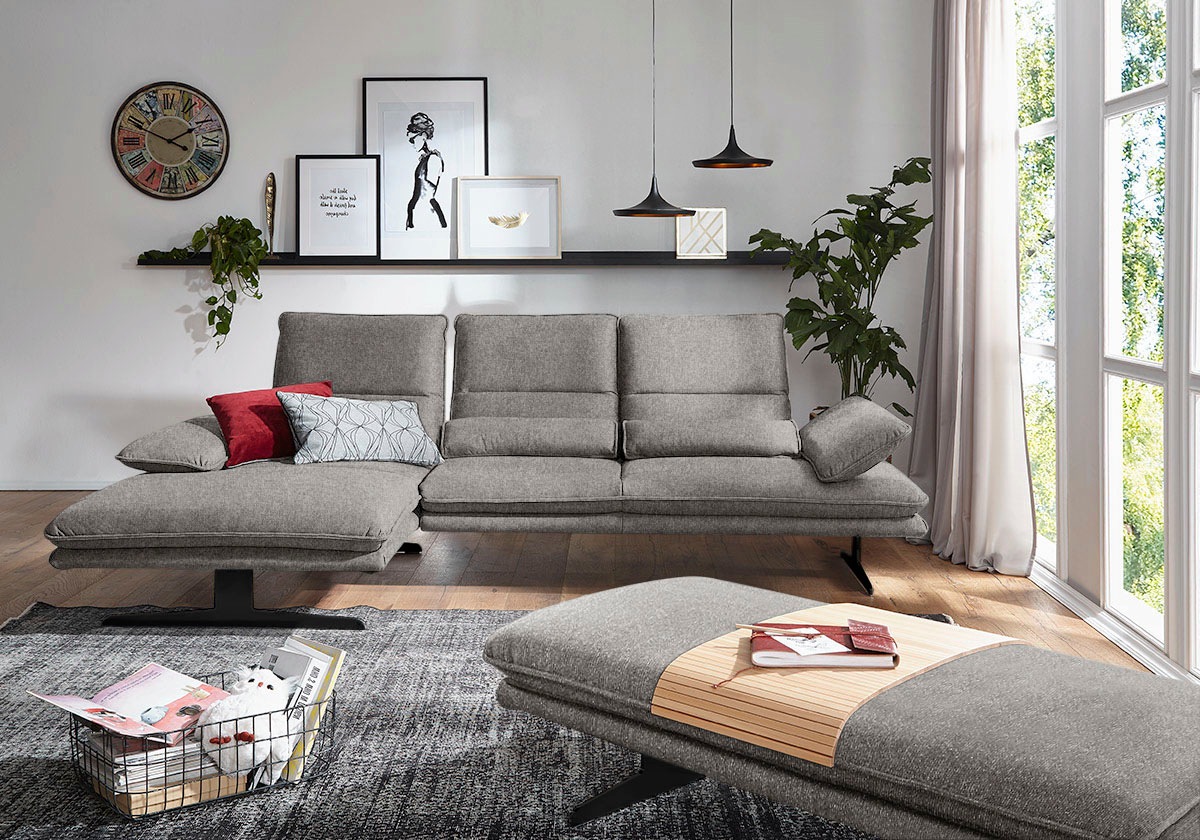 W.SCHILLIG Ecksofa »broadway, Designsofa mit tollem Sitzkomfort«, Sitztiefe günstig online kaufen