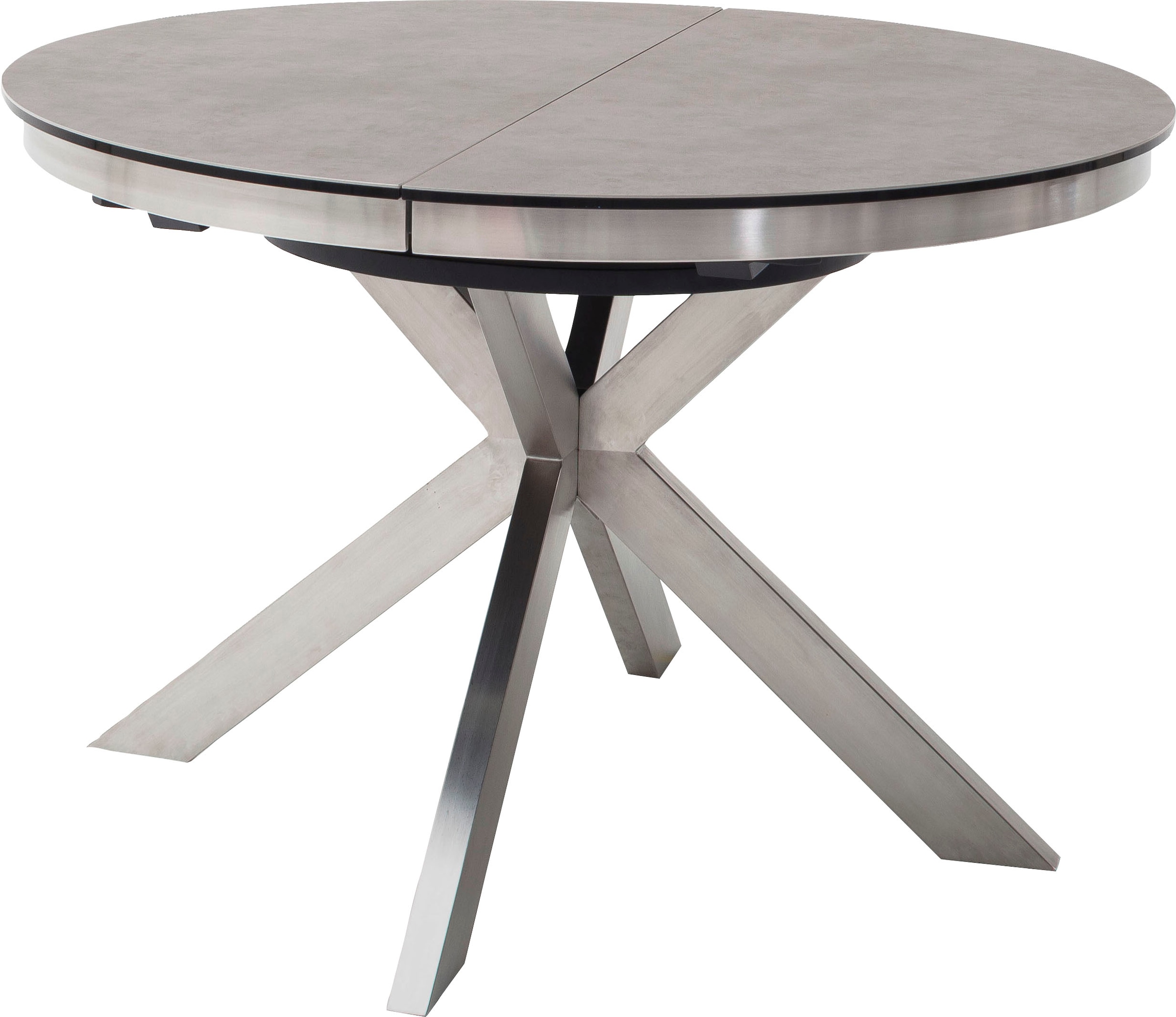 MCA furniture Esstisch »Winnipeg«, Tisch rund ausziehbar, Glas Keramik mit Synchronauszug