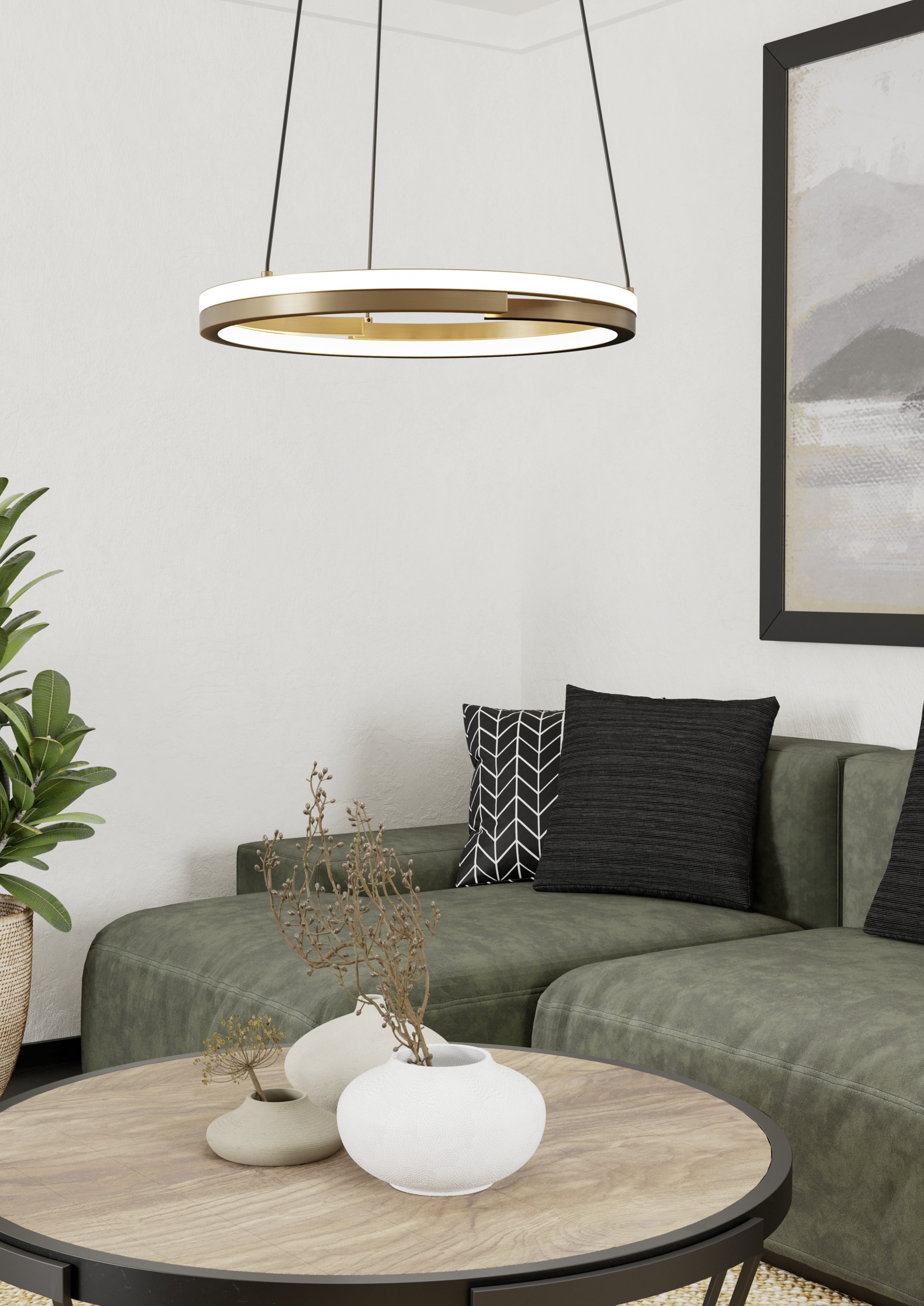 EGLO Hängeleuchte »MEZZOMONTE Pendellampe - Alu, Stahl - LED;LED - 1X20W;1X günstig online kaufen