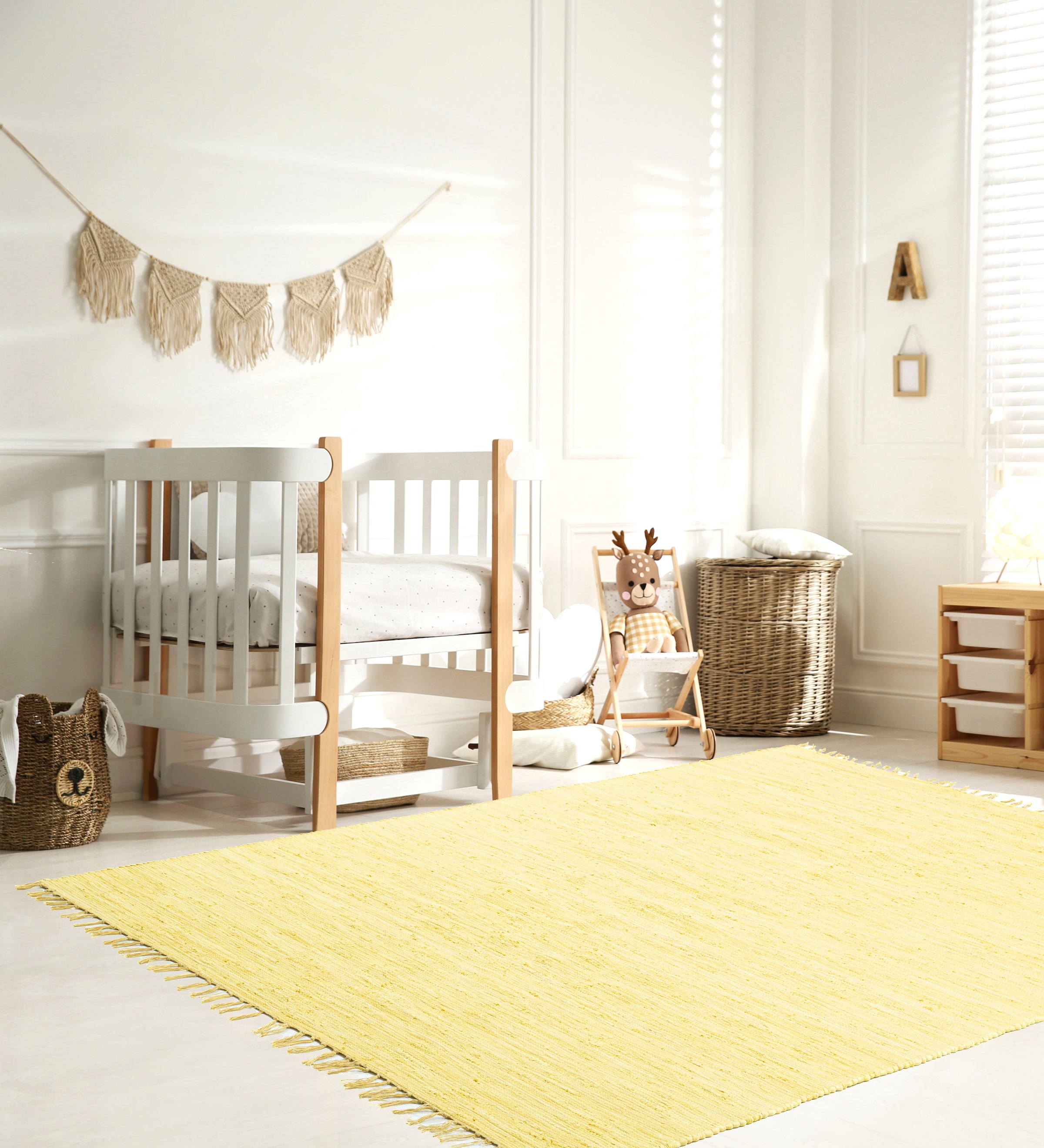 OTTO home Kinderteppich »Insa Fleckerl« rechteckig 5 mm Höhe Uni Farben, pa günstig online kaufen