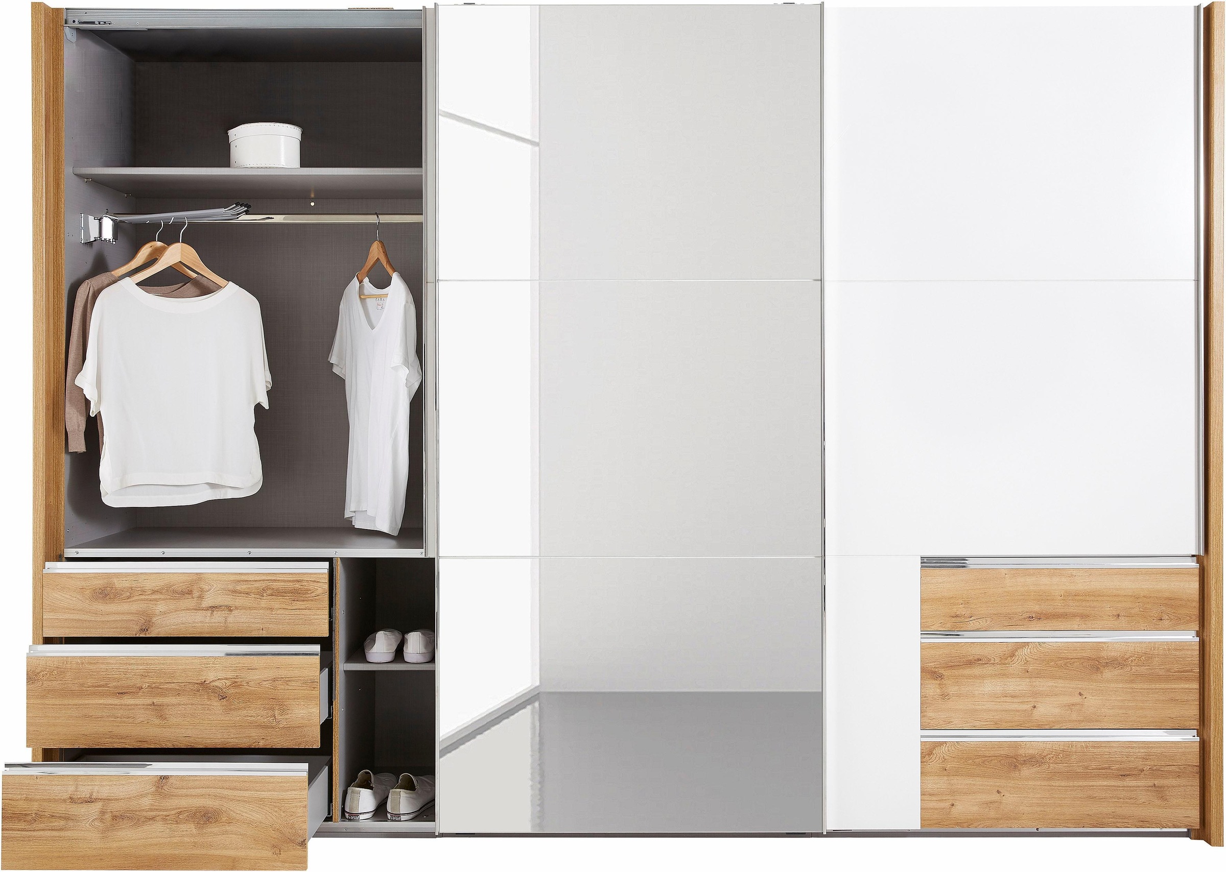 Wimex Schwebetürenschrank »Level by fresh to go«, jeweils mit einer Spiegeltür