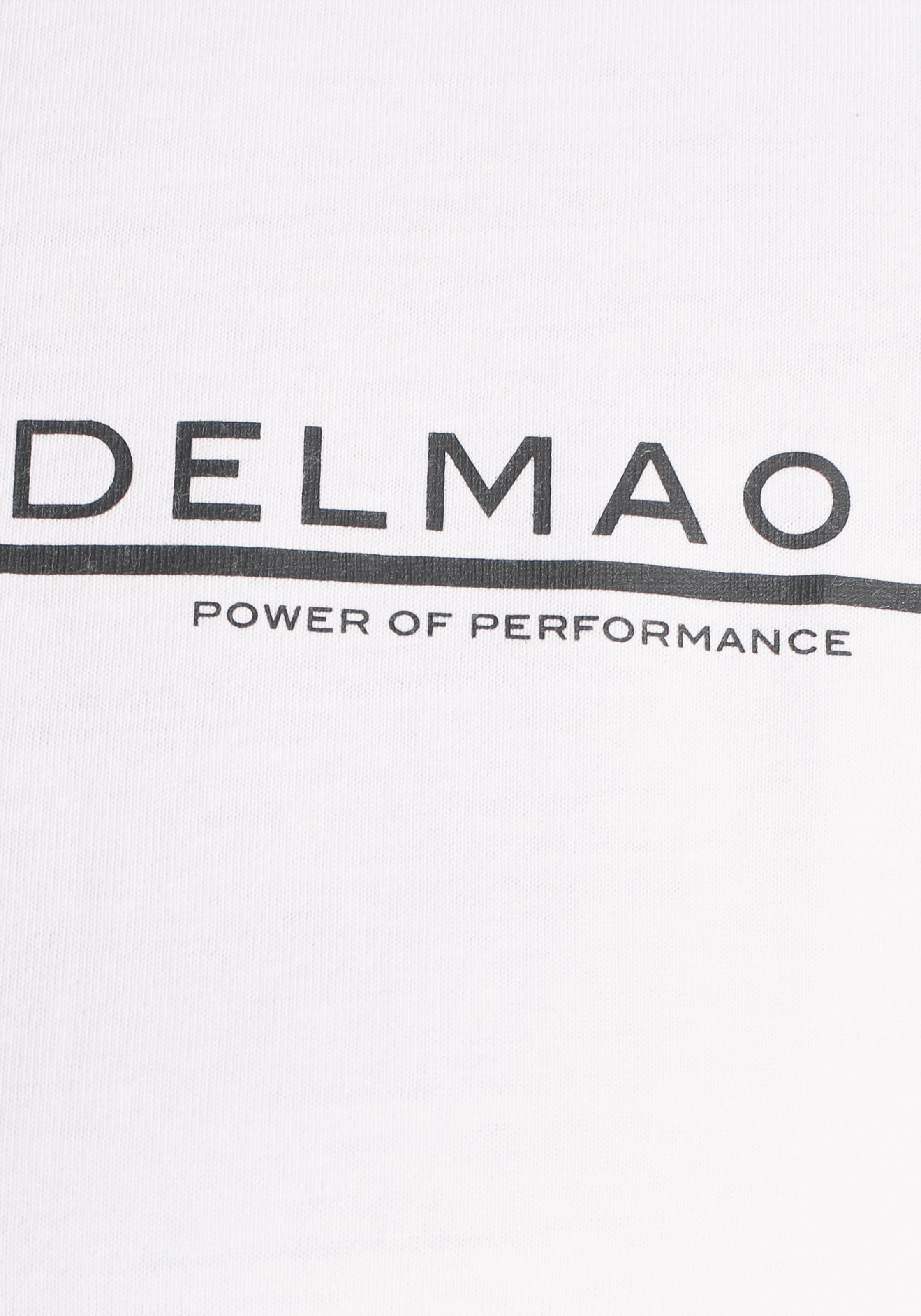 DELMAO T-Shirt, Kurzarm, mit coolem Print, Rundhalsausschnitt, aus 100% Baumwolle