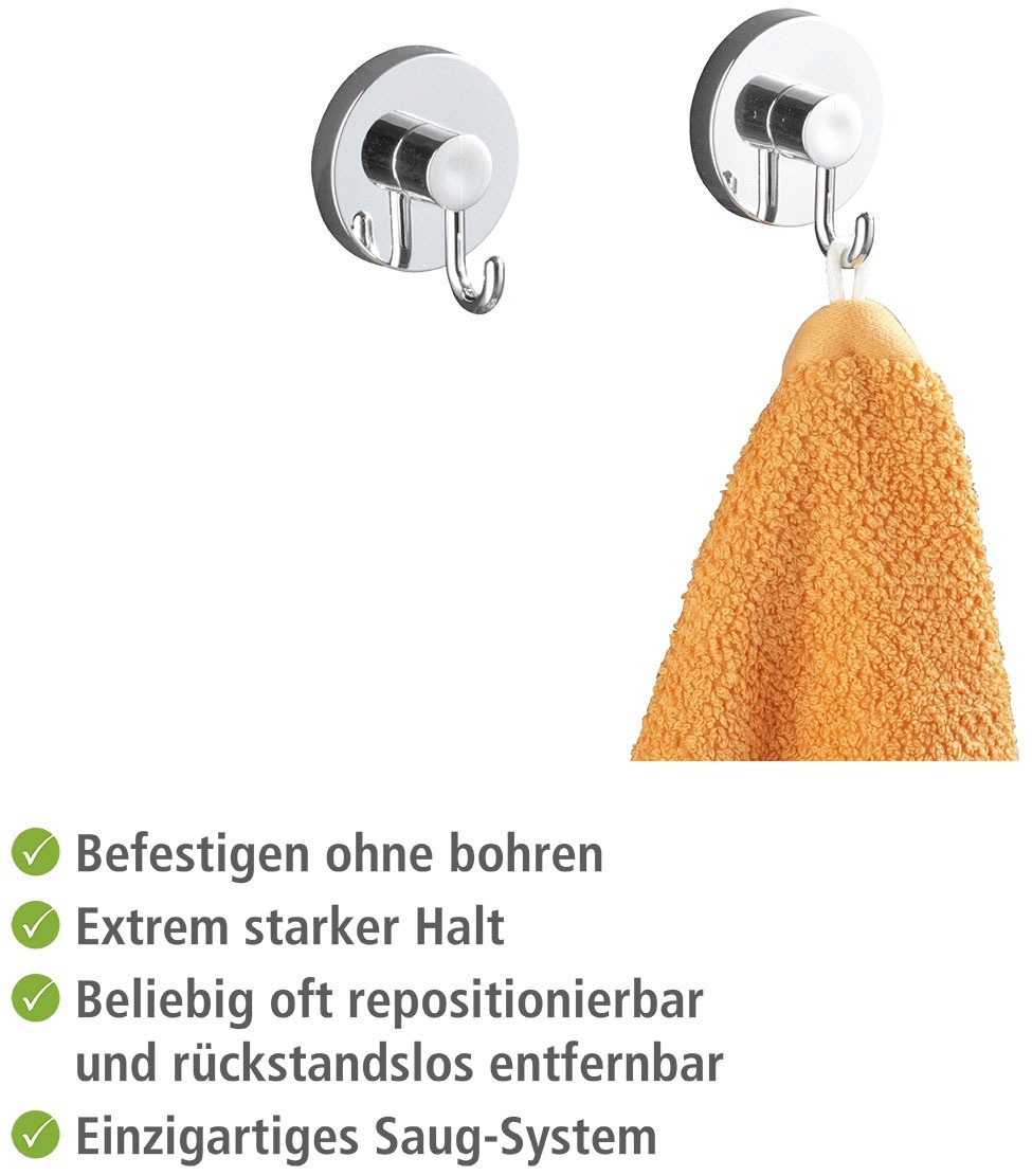 WENKO Wandhaken »Vacuum-Loc®«, ohne Bohren