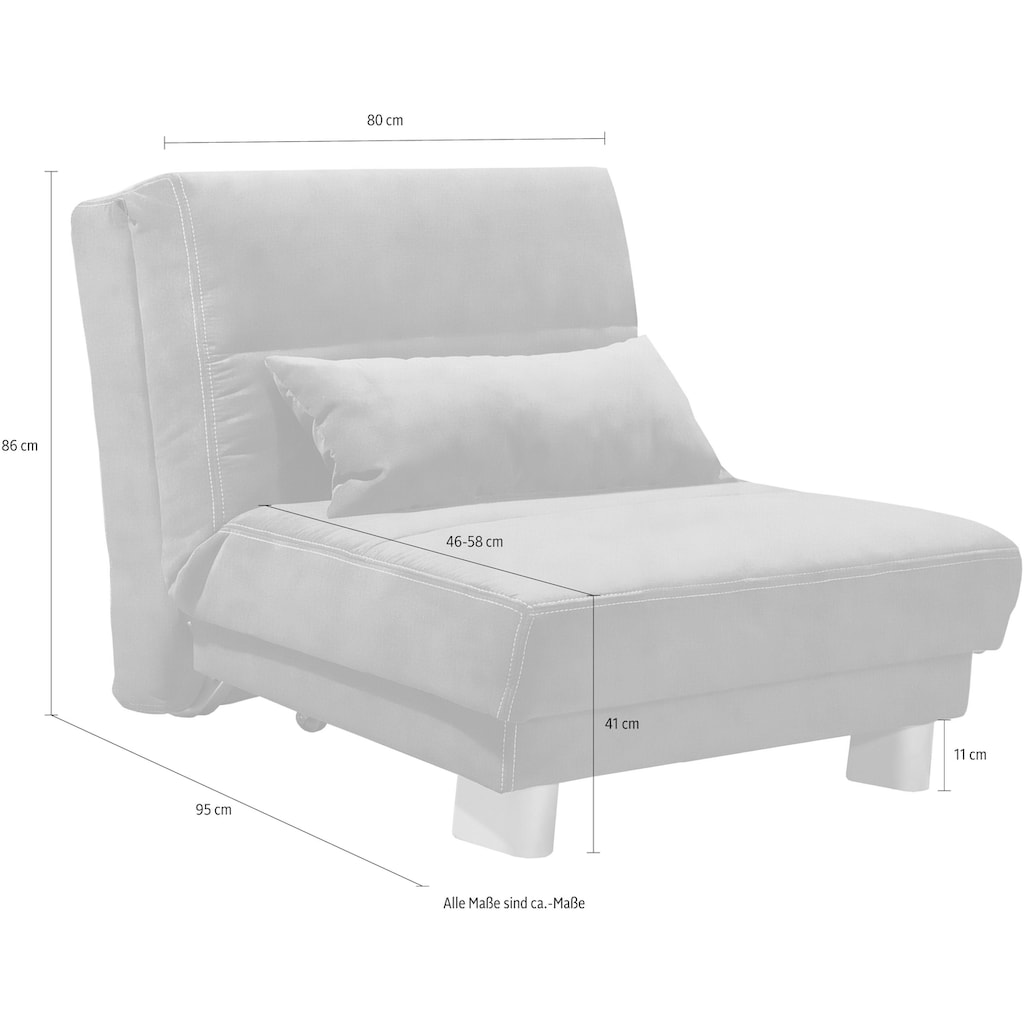 INOSIGN Schlafsofa »Gina«, mit einem Handgriff vom Sofa zum Bett