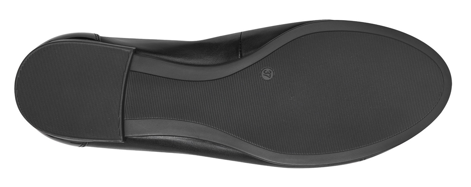 Tamaris Ballerina, Blockabsatz, Businessschuh, Schlupfschuh mit Elastikeinfass