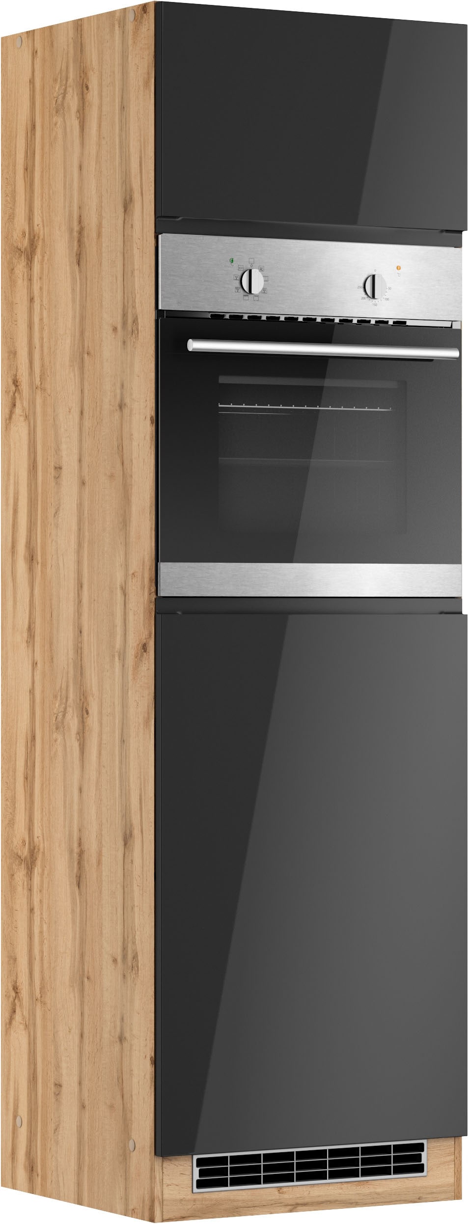 KOCHSTATION Backofen/Kühlumbauschrank »KS-Virginia,neu in verbesserter Ausführung« Stauraum, Softclose,  Breite 60 cm, Höhe 200 cm, Nische für Ofen B/H/T: 56/59/55 cm