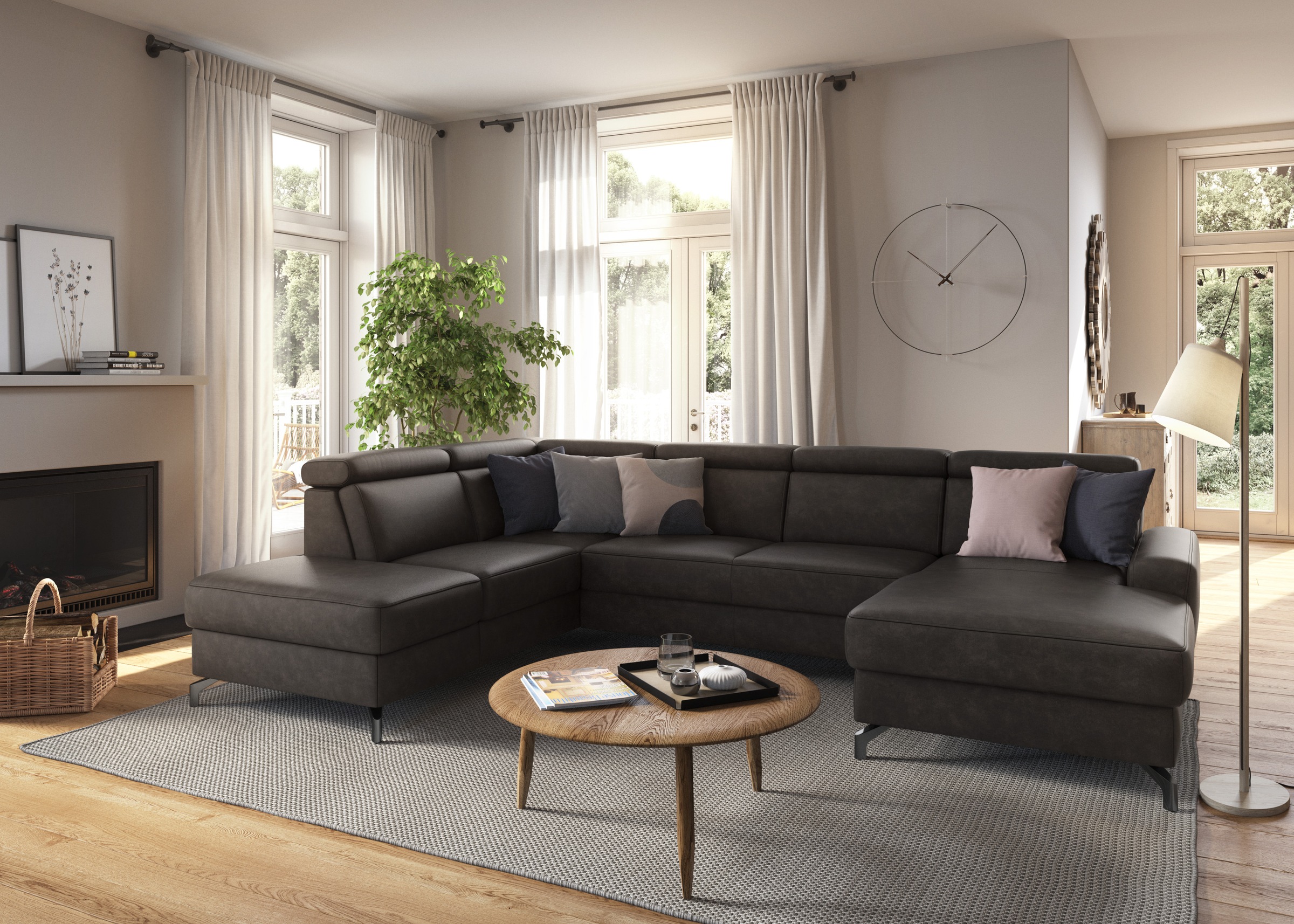 sit&more Wohnlandschaft »Scarlett U-Form« inklusive Kopfteilverstellung, wa günstig online kaufen