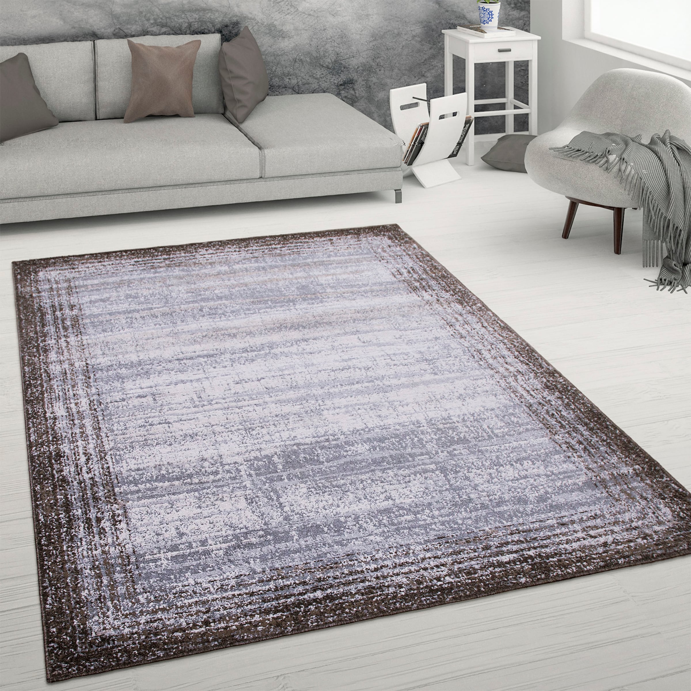 Paco Home Teppich »Catania 842«, rechteckig, 13 mm Höhe, Kurzflor, meliert, günstig online kaufen