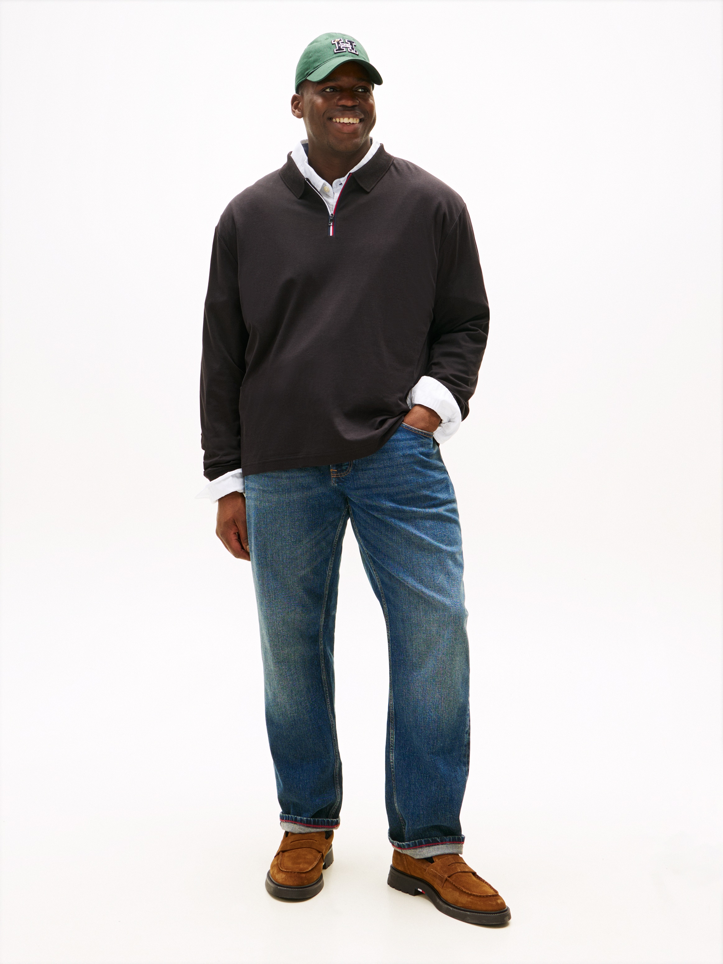 Tommy Hilfiger Big & Tall Langarm-Poloshirt »ZIP INTERLOCK POLO«, Große Größen