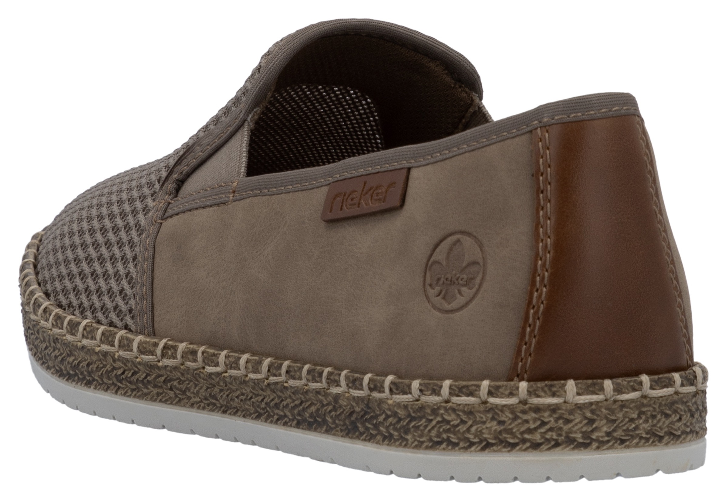 Rieker Espadrille  Slipper, Strandschuh, Sommerschuh mit Stretcheinsätzen