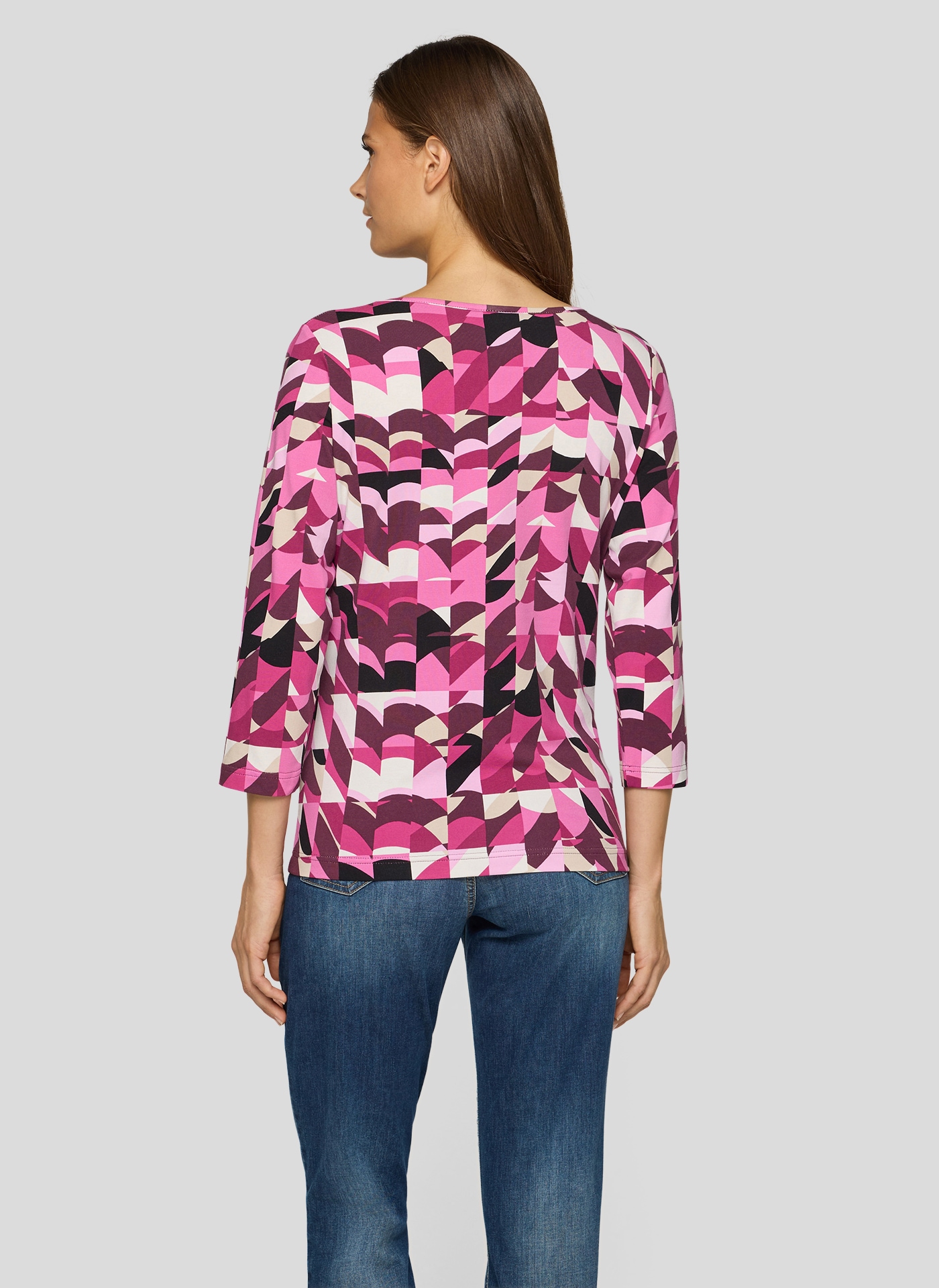 Rabe 3/4-Arm-Shirt Sommershirt mit grafischem Muster