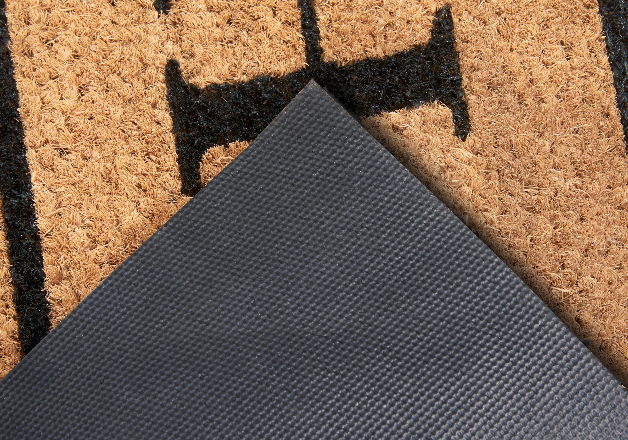 HANSE Home Fußmatte »Mix Mats Kokos Wide Home Border, Türmatte«, rechteckig, 15 mm Höhe, Kokos, Schmutzfangmatte, Outdoor, Rutschfest, Innen, Kokosmatte, Flur