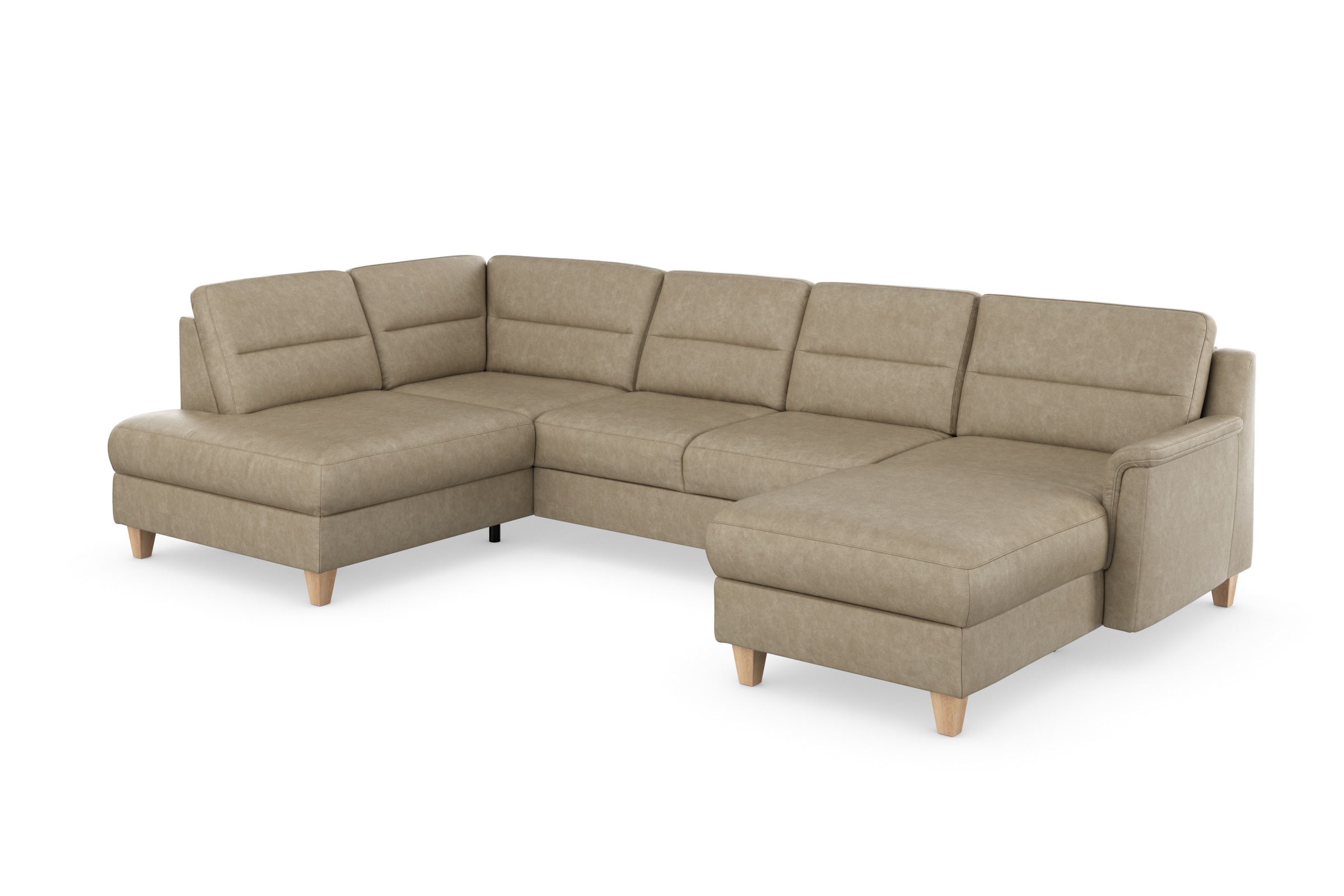 sit&more Wohnlandschaft »Farö U-Form«, inklusive Federkern, wahlweise mit Bettfunktion und Bettkasten