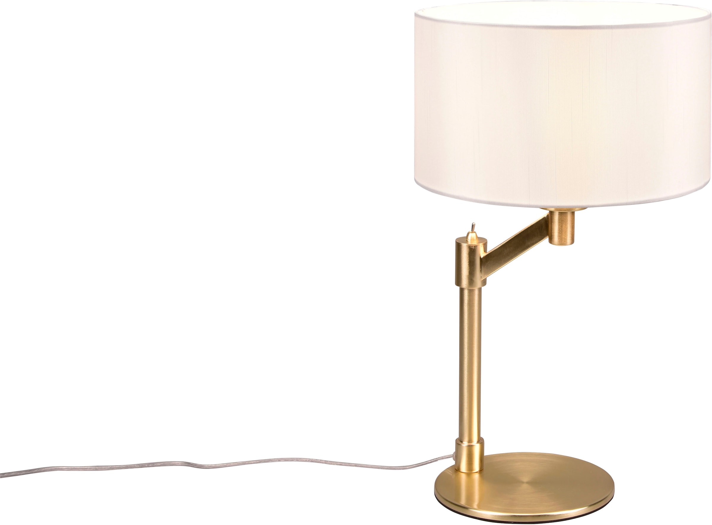 TRIO Leuchten Schreibtischlampe »Cassio«, 1 online kaufen E27 Höhe Kippschalter Nachttischlampe Stoffschirm LM, 48cm, flammig-flammig, 1x exkl