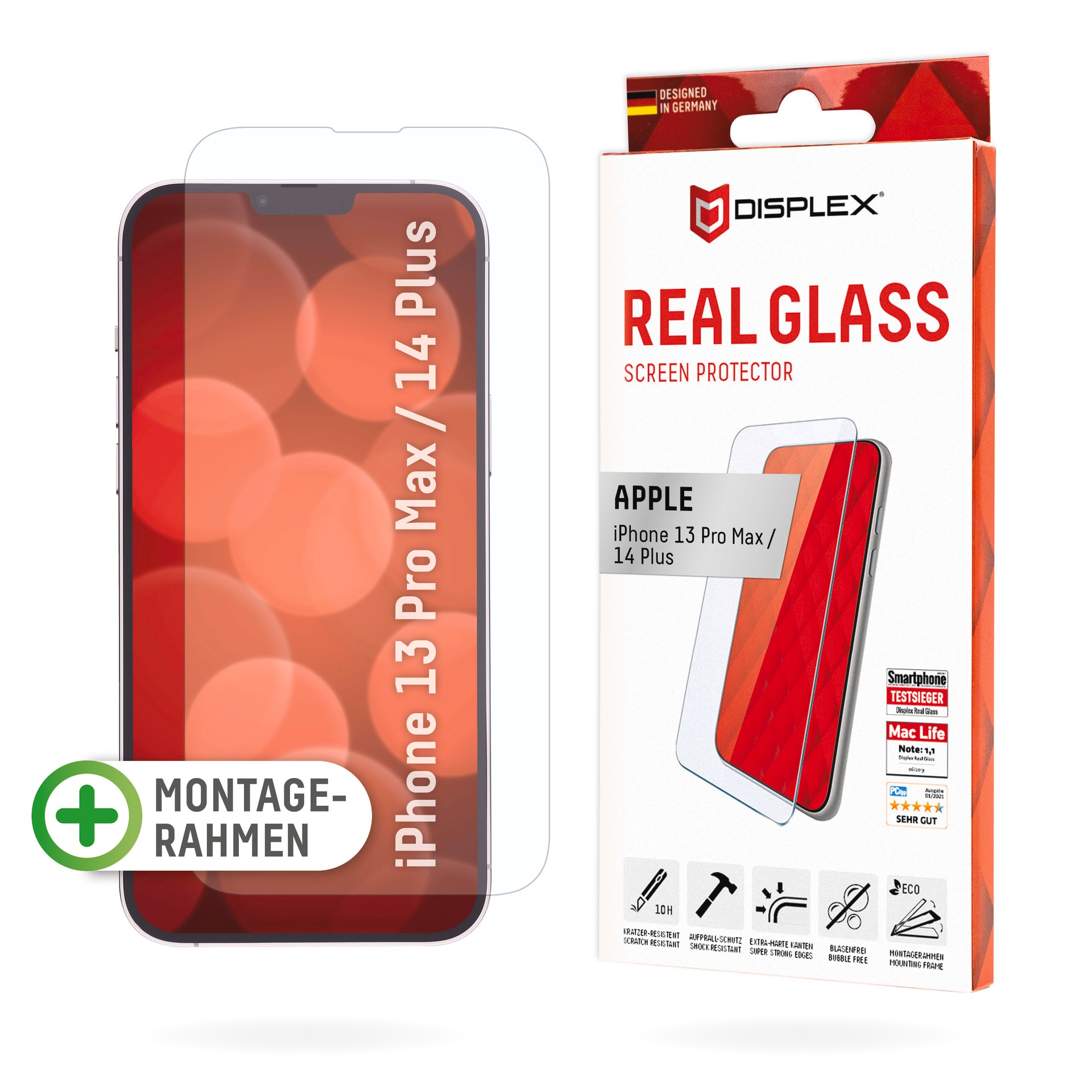 Displex Displayschutzglas »Real Glass - iPhone 13 Pro Max/14 Plus«, für iPhone 14 Plus