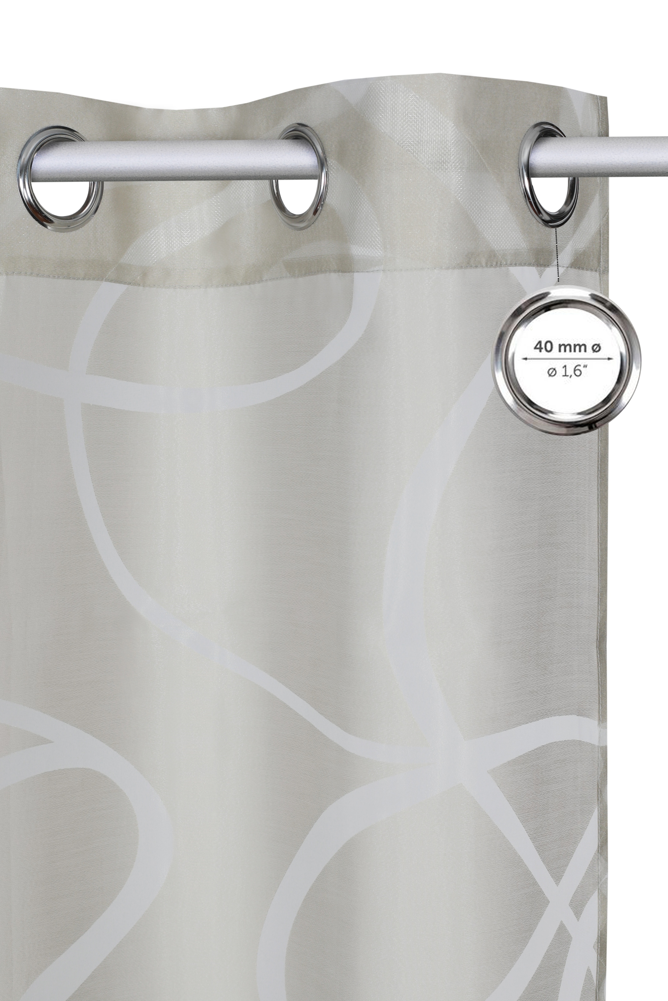Bruno Banani Gardine »Tilo« Ösen 1 Stk. tlg. transparent, Ausbrenner, gewebt, verschiedene Größen,